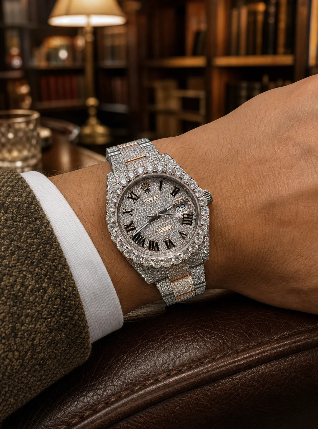 Datejust 41mm Pavé Dial Icedout Watch D1147519346