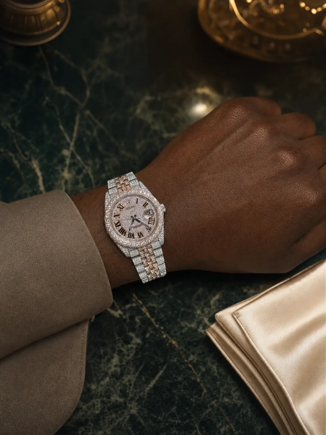 Datejust 41mm Pavé Dial Icedout Watch D1147519365
