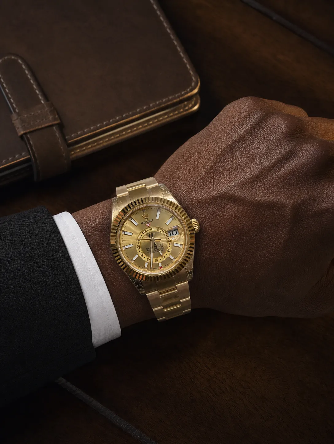Sky-Dweller Oystersteel Gold-Tone Watch D398319383