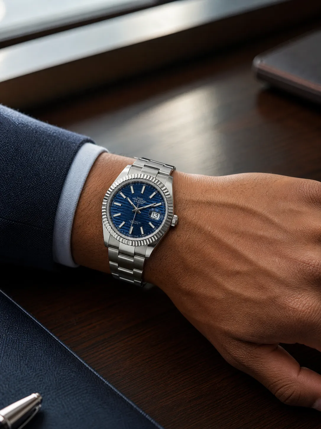 Datejust 41mm Blue Motif Dial Watch D398319393