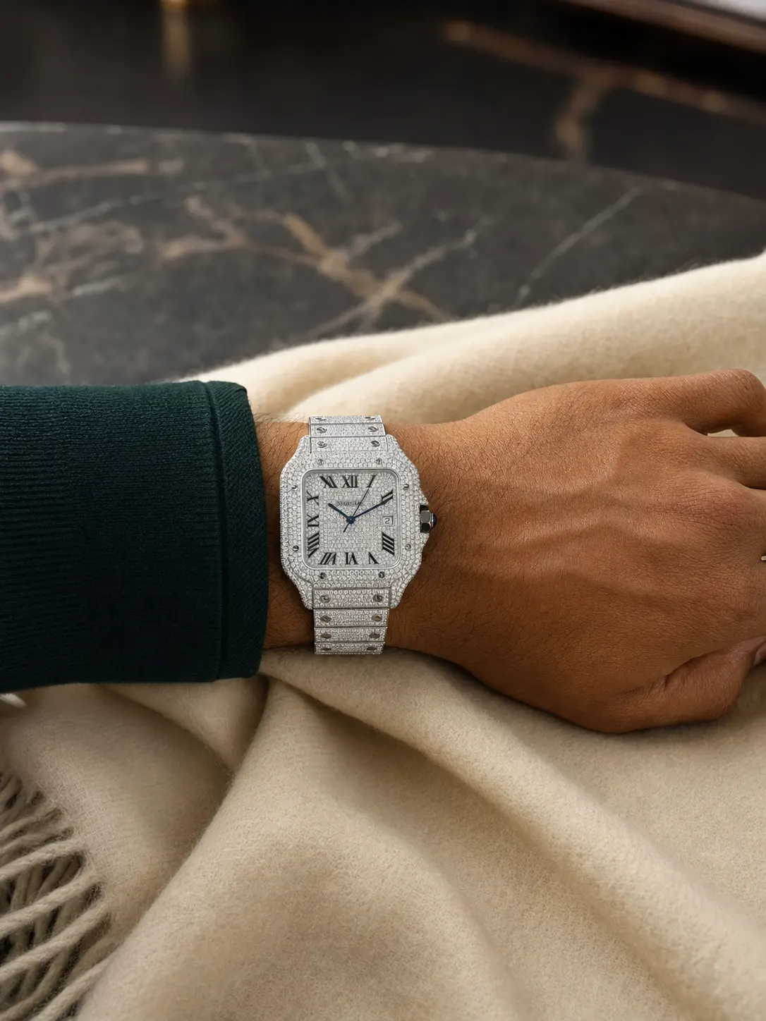 Santos de Cartier Icedout Pavé Watch 40mm D1147519395