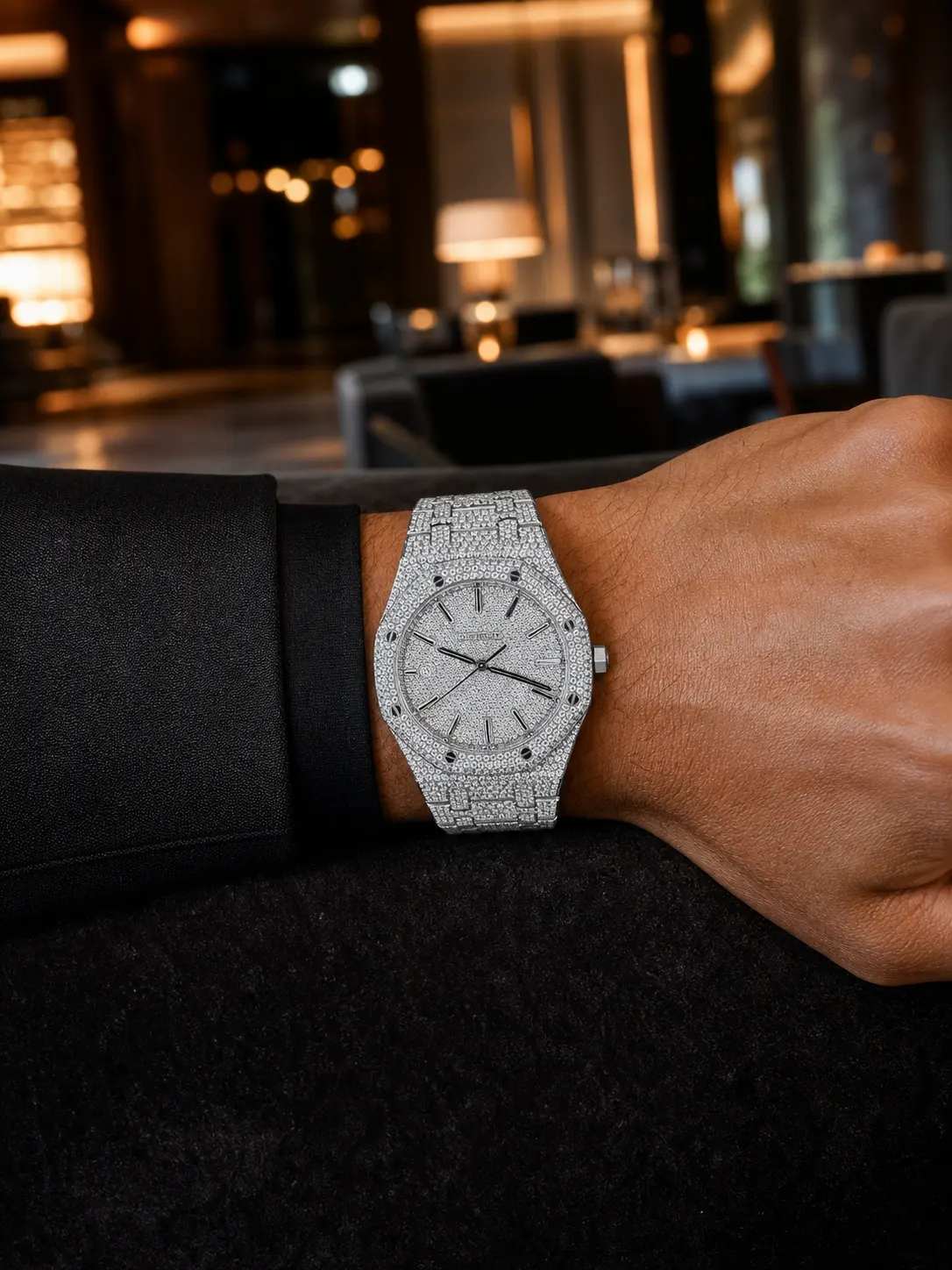 Royal Oak 15400 Full Pavé Icedout Watch D1215019397