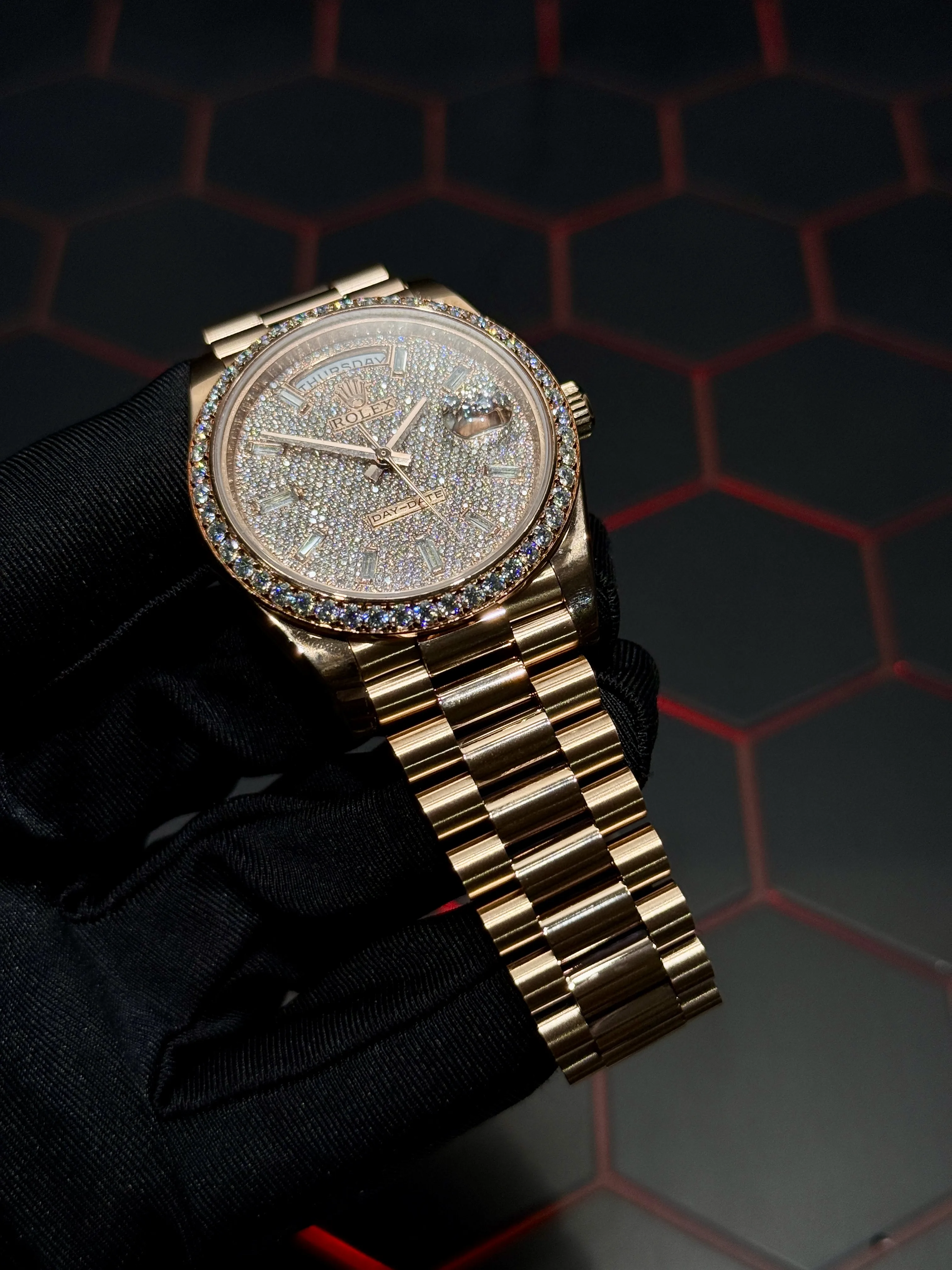 Rolex Day-Date Rose Gold-tone Watch 0398 D675019815 — view 8