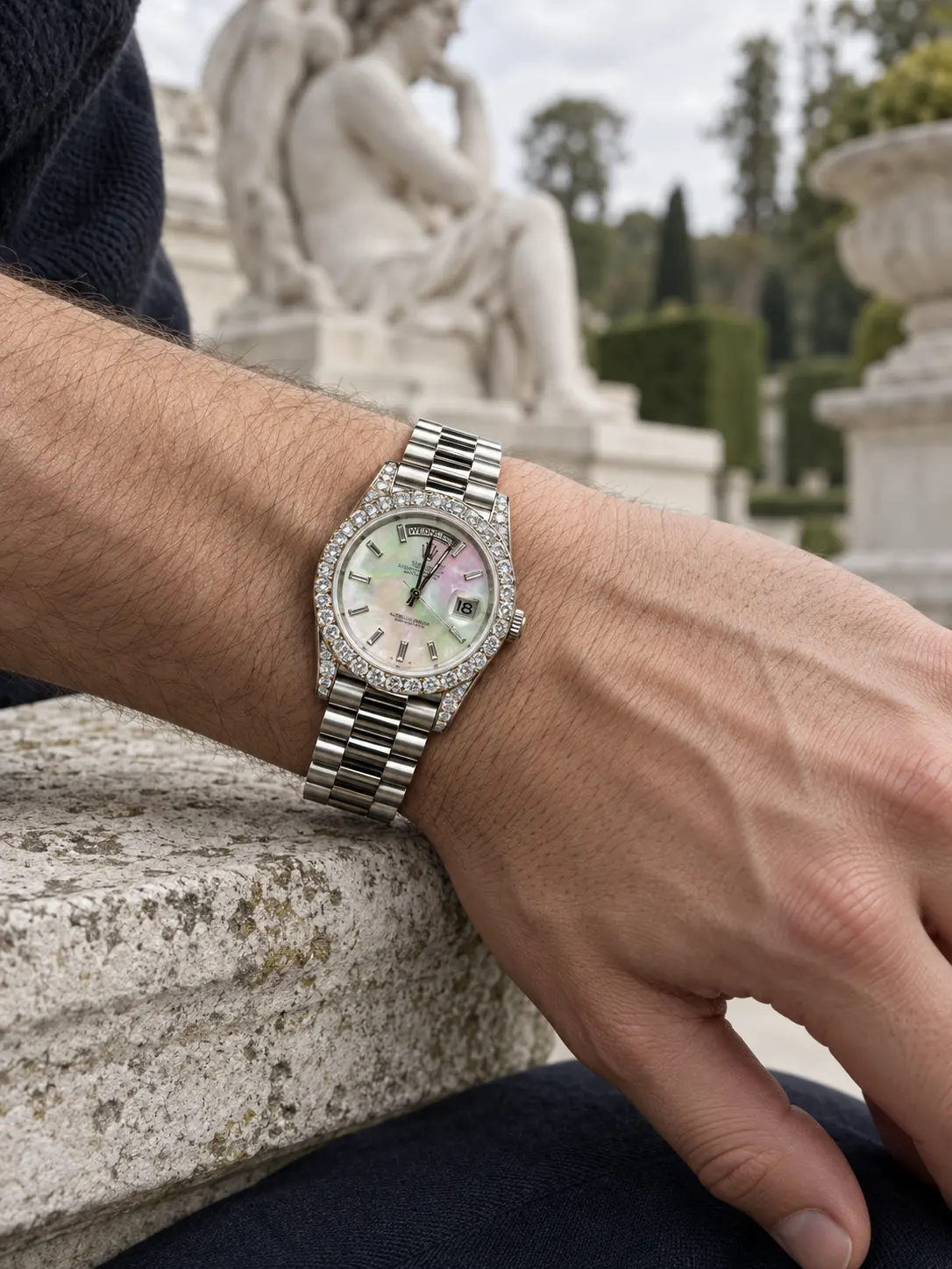Rolex Day-Date Silver-tone Watch 0399 D675019816