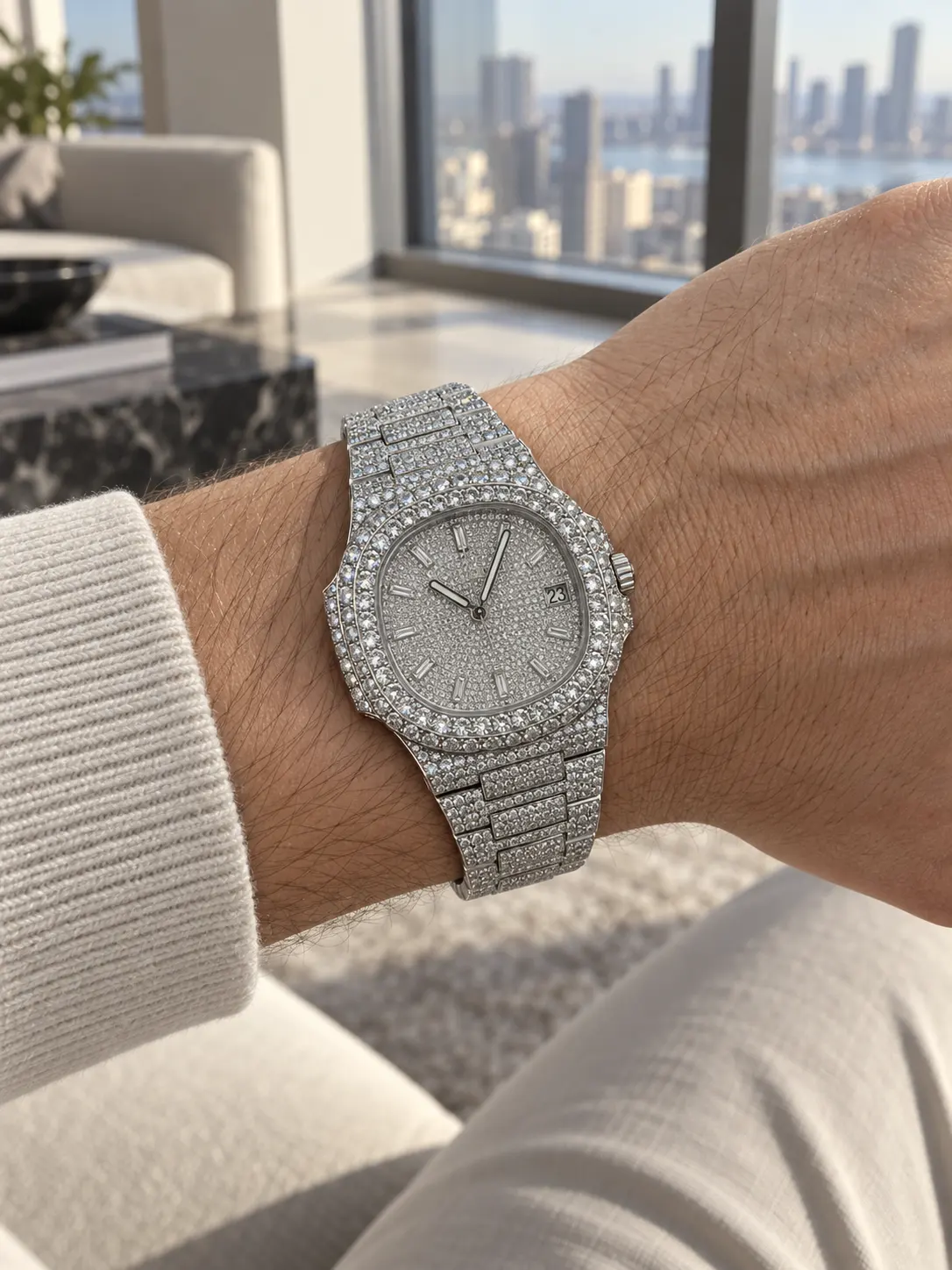 Patek Philippe Nautilus Silver-tone Watch 0433 D1215019841