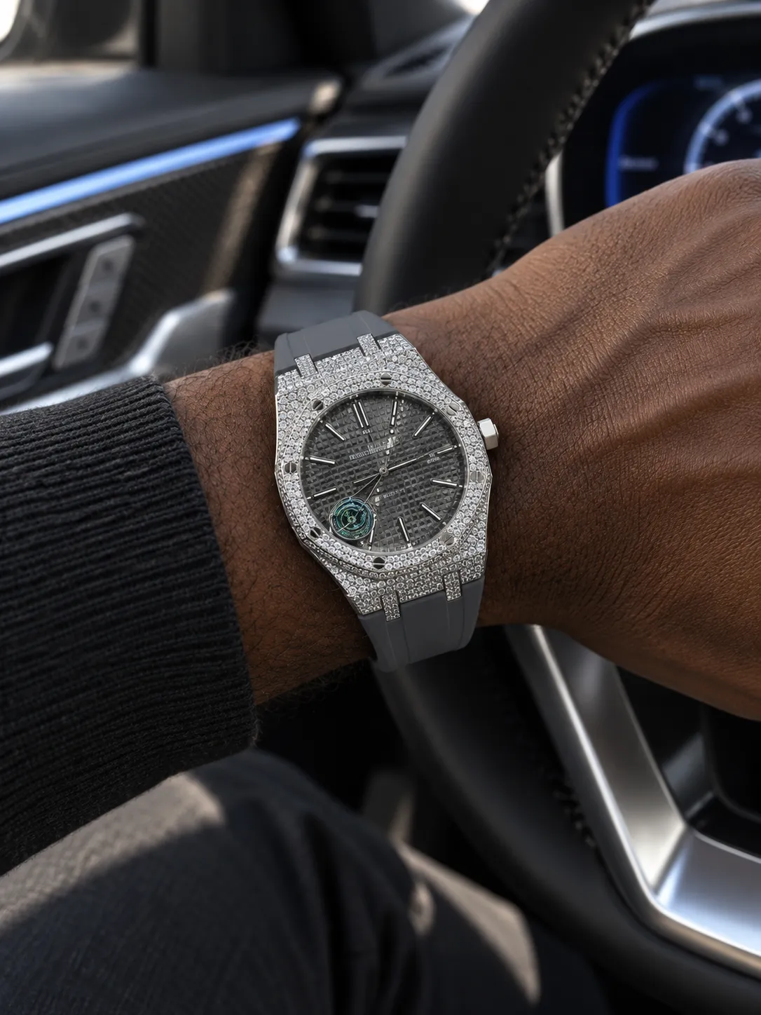 Audemars Piguet Royal Oak Open-Aperture Silver-tone Watch 0442 D1012519843