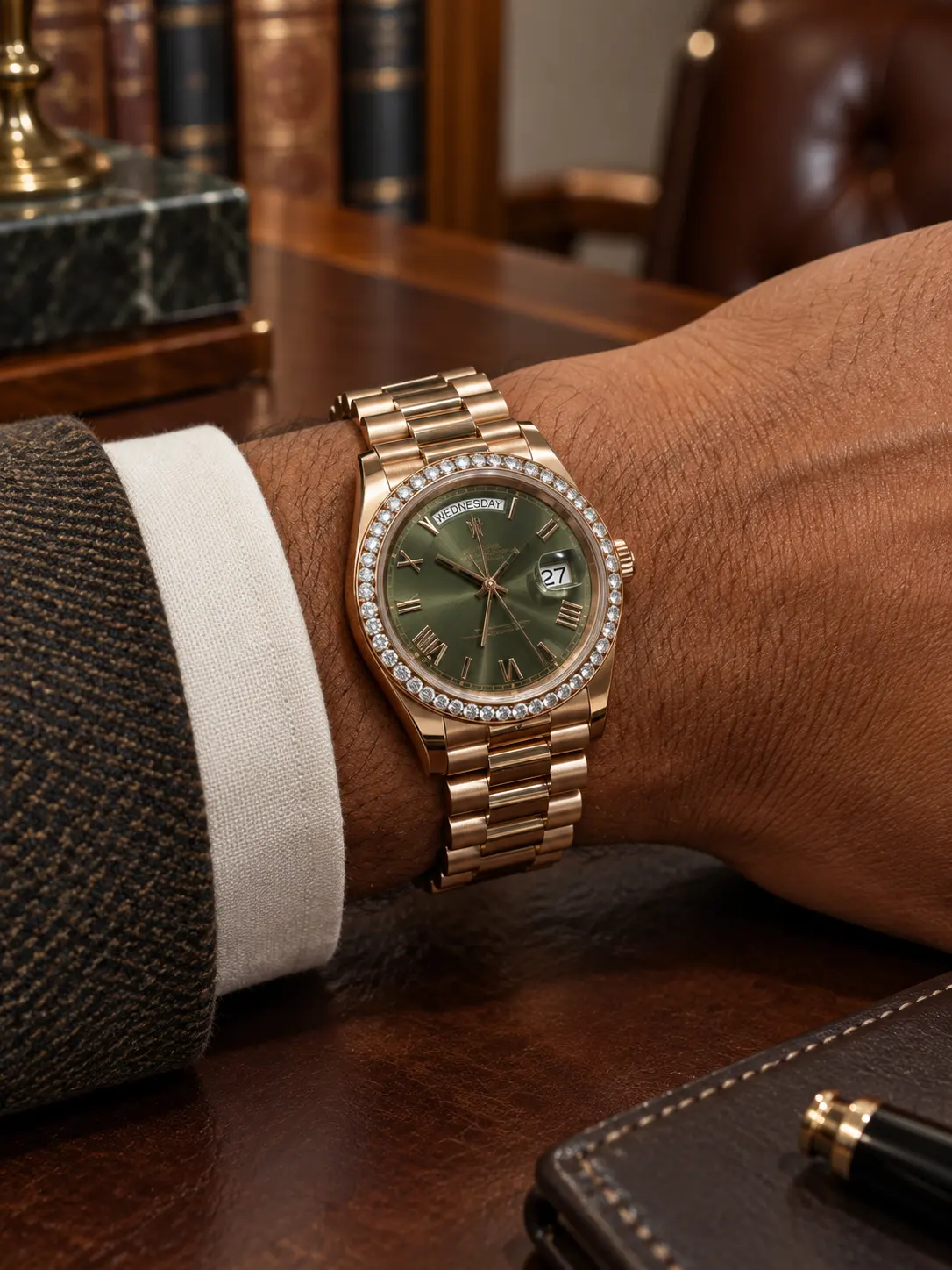 Rolex Day-Date Rose Gold-tone Watch 0444 D607519845