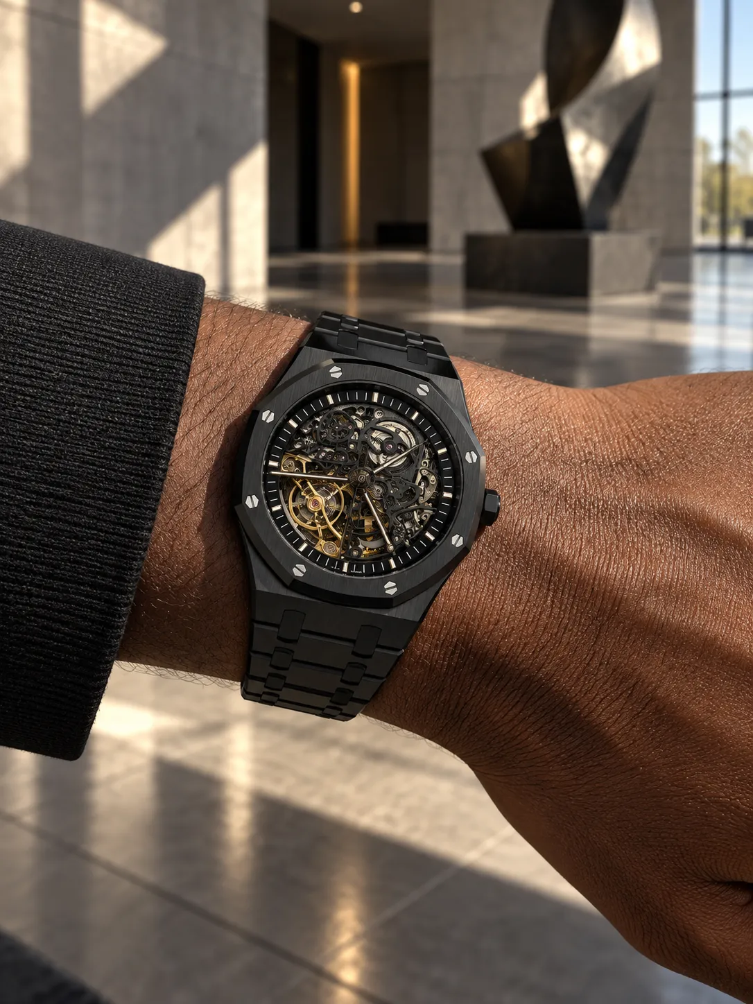 Audemars Piguet Royal Oak Openworked Black Watch 0451 D486019848