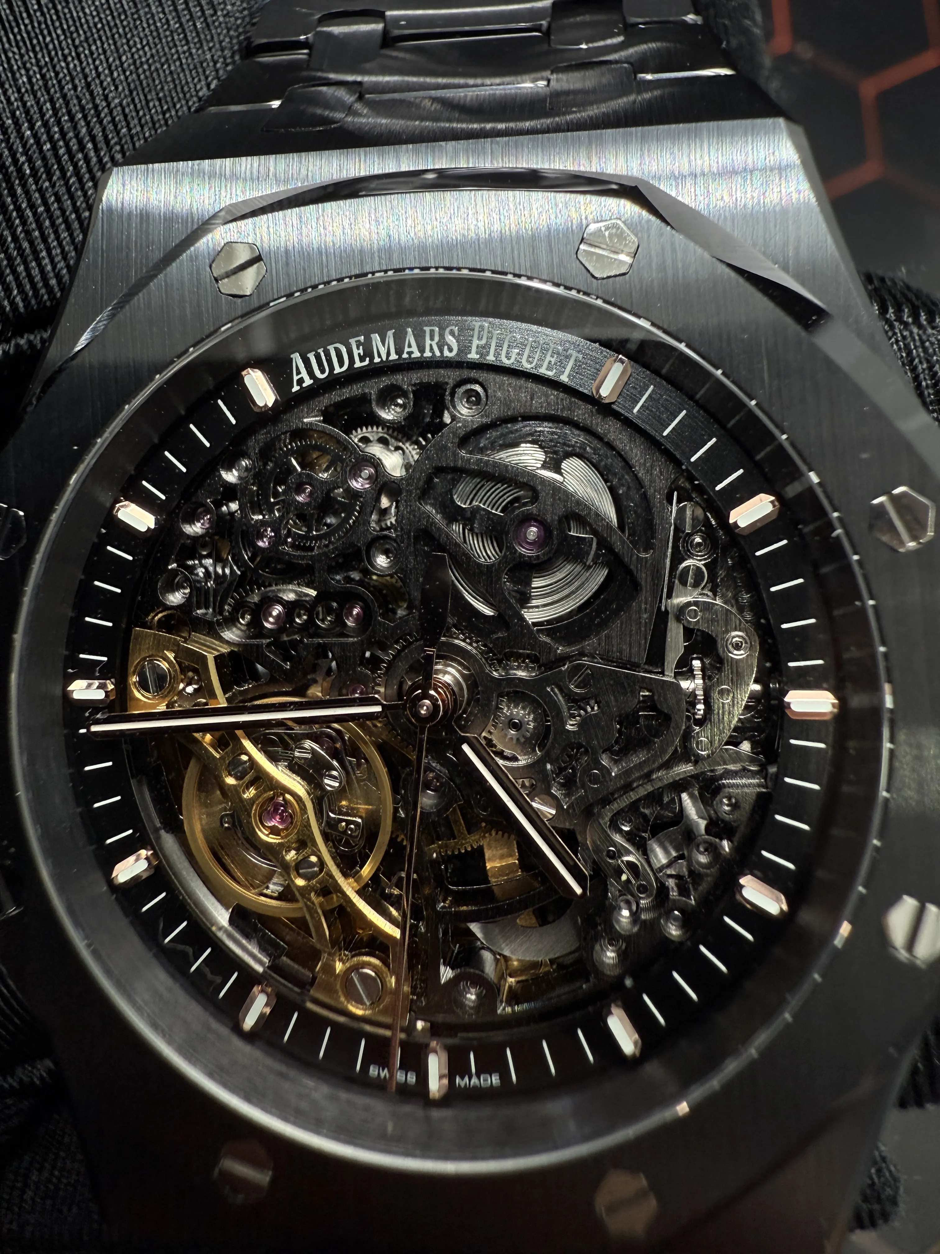 Audemars Piguet Royal Oak Openworked Black Watch 0451 D486019848 — view 10