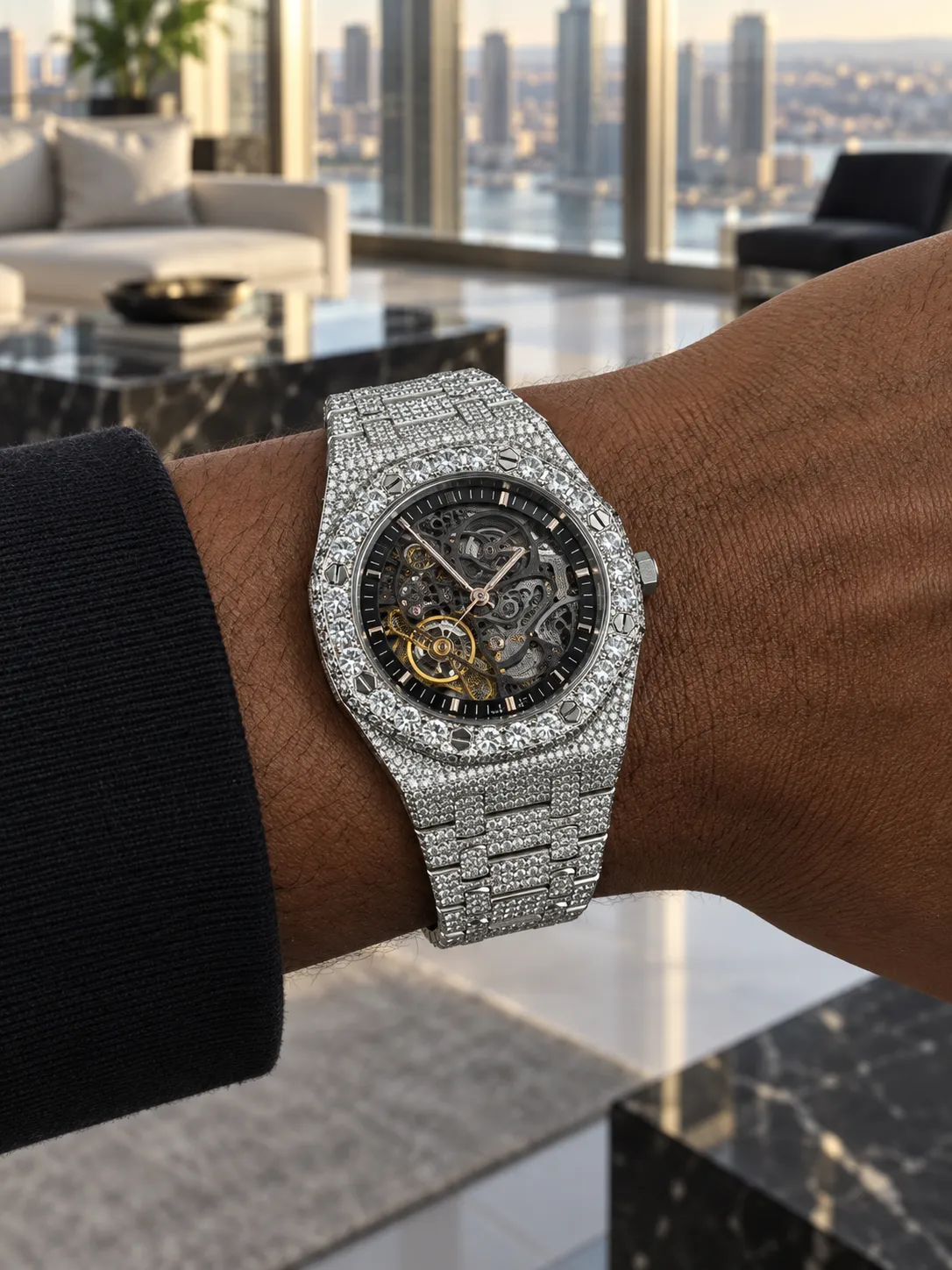 Audemars Piguet Royal Oak Openworked Silver-tone Watch 0468 D1350019853