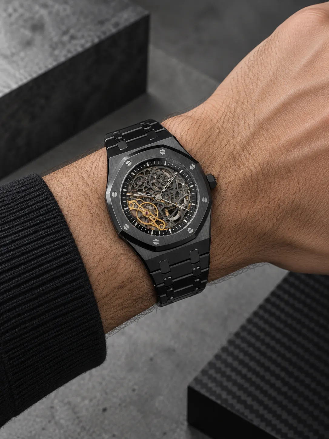 Audemars Piguet Royal Oak Openworked Black Watch 0473 D526519855