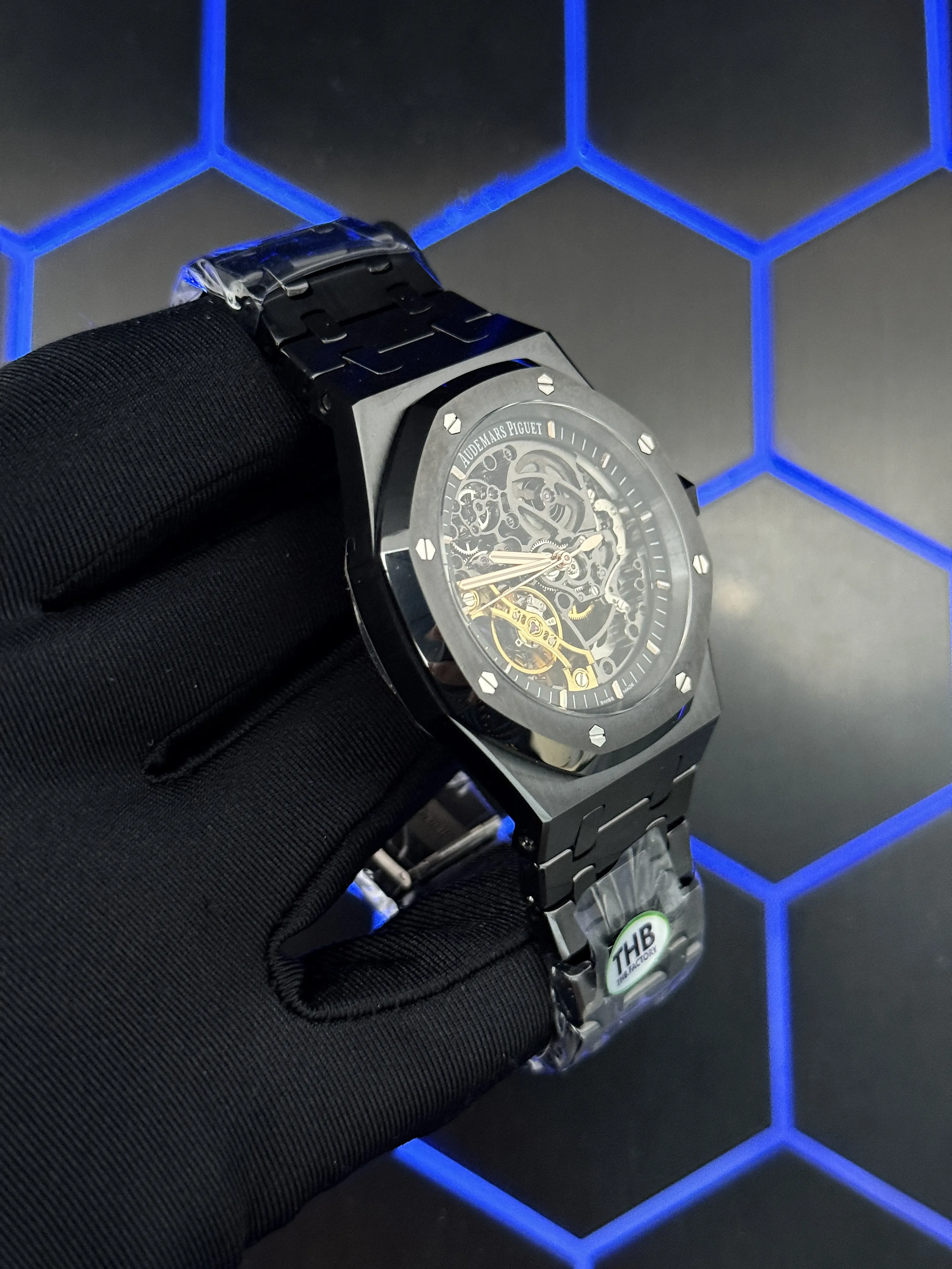 Audemars Piguet Royal Oak Openworked Black Watch 0473 D526519855 — view 3