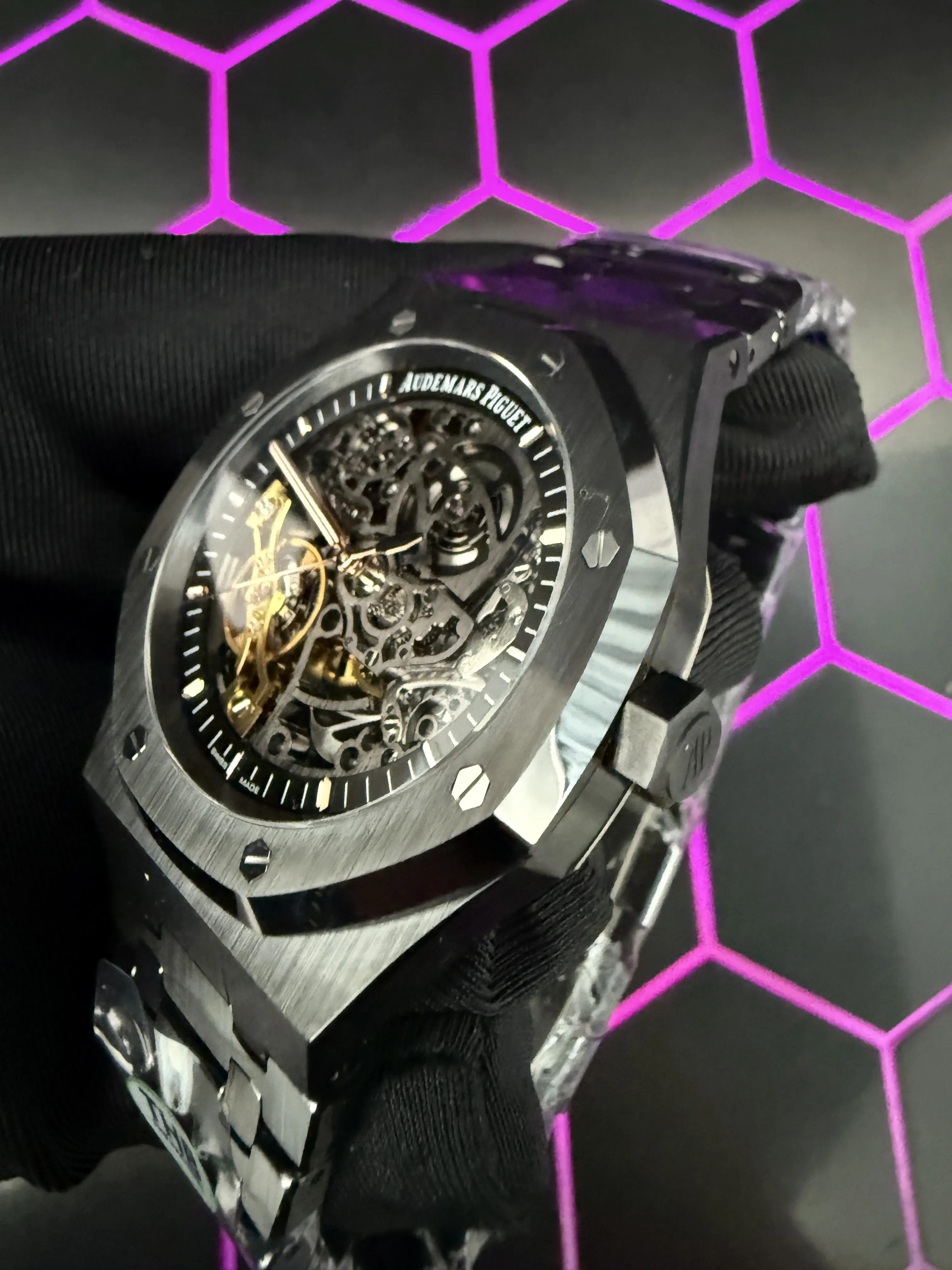 Audemars Piguet Royal Oak Openworked Black Watch 0473 D526519855 — view 7