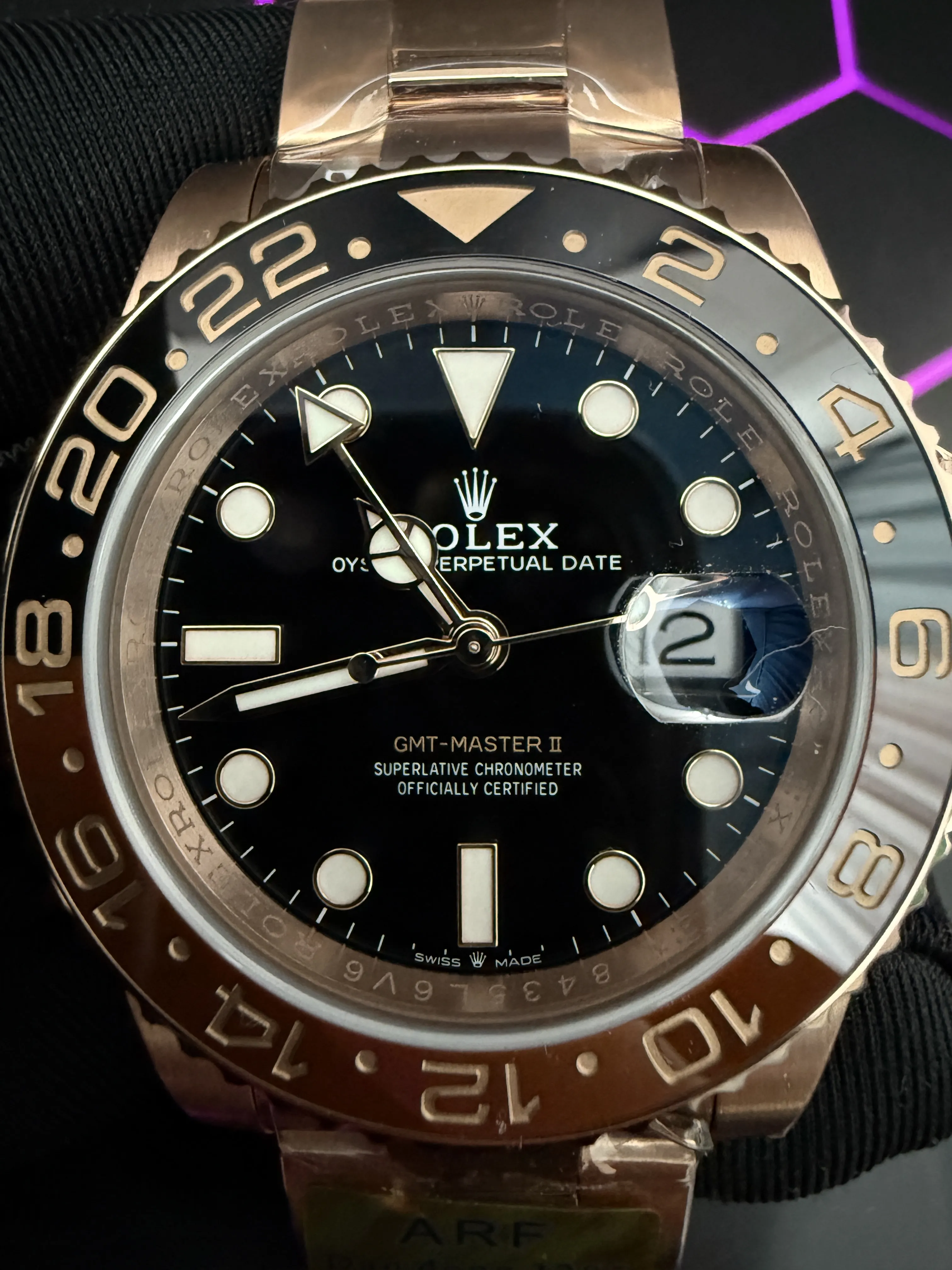 Rolex GMT-Master II Rose Gold-tone Watch 0510 D459019866 — view 9