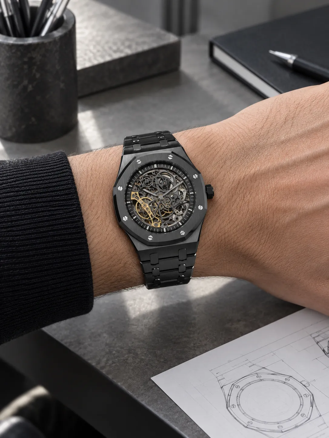 Audemars Piguet Royal Oak Openworked Black Watch 0512 D526519867