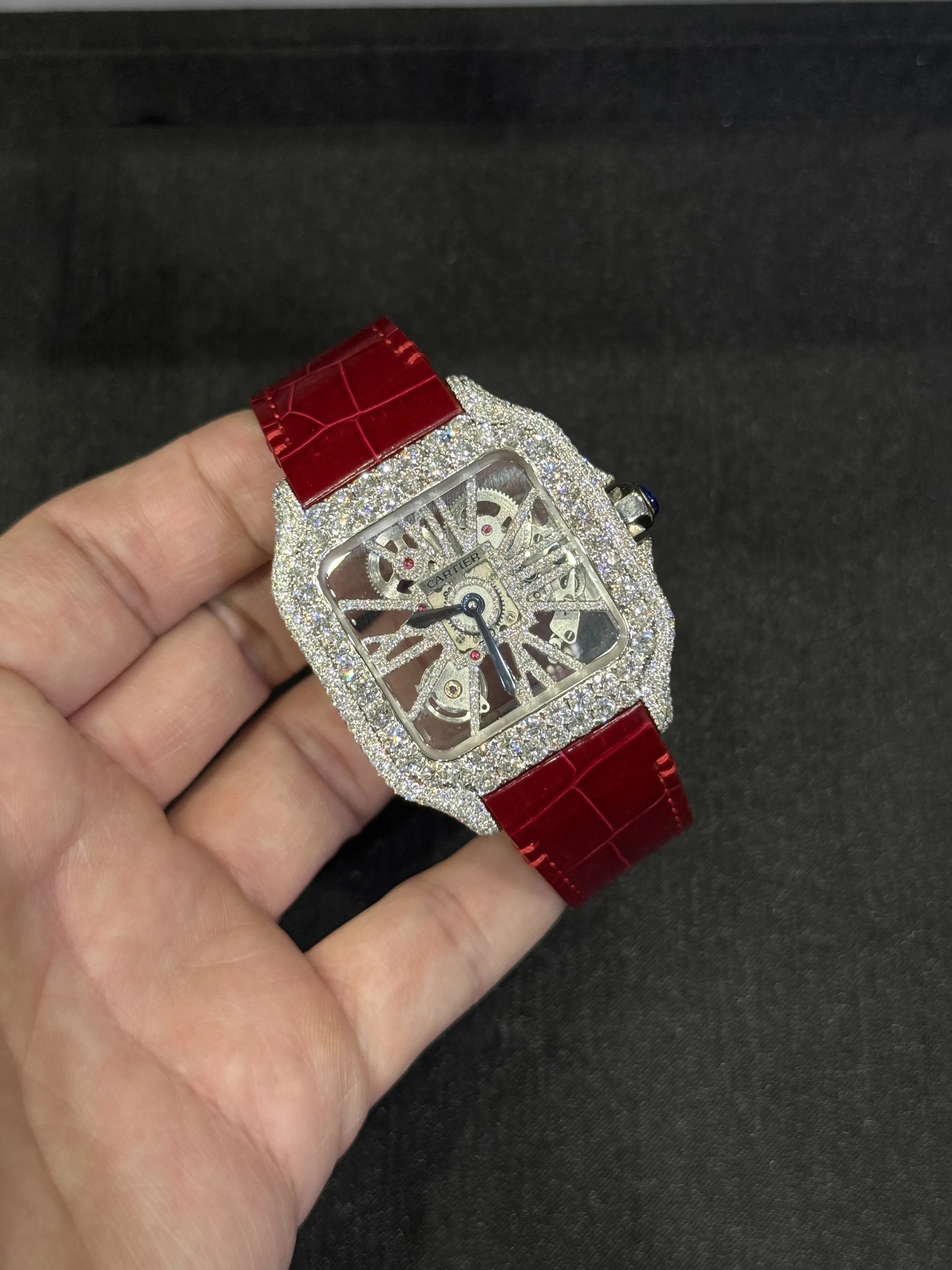 Cartier Santos Skeleton Silver-tone Watch 0523 D877519871 — view 2