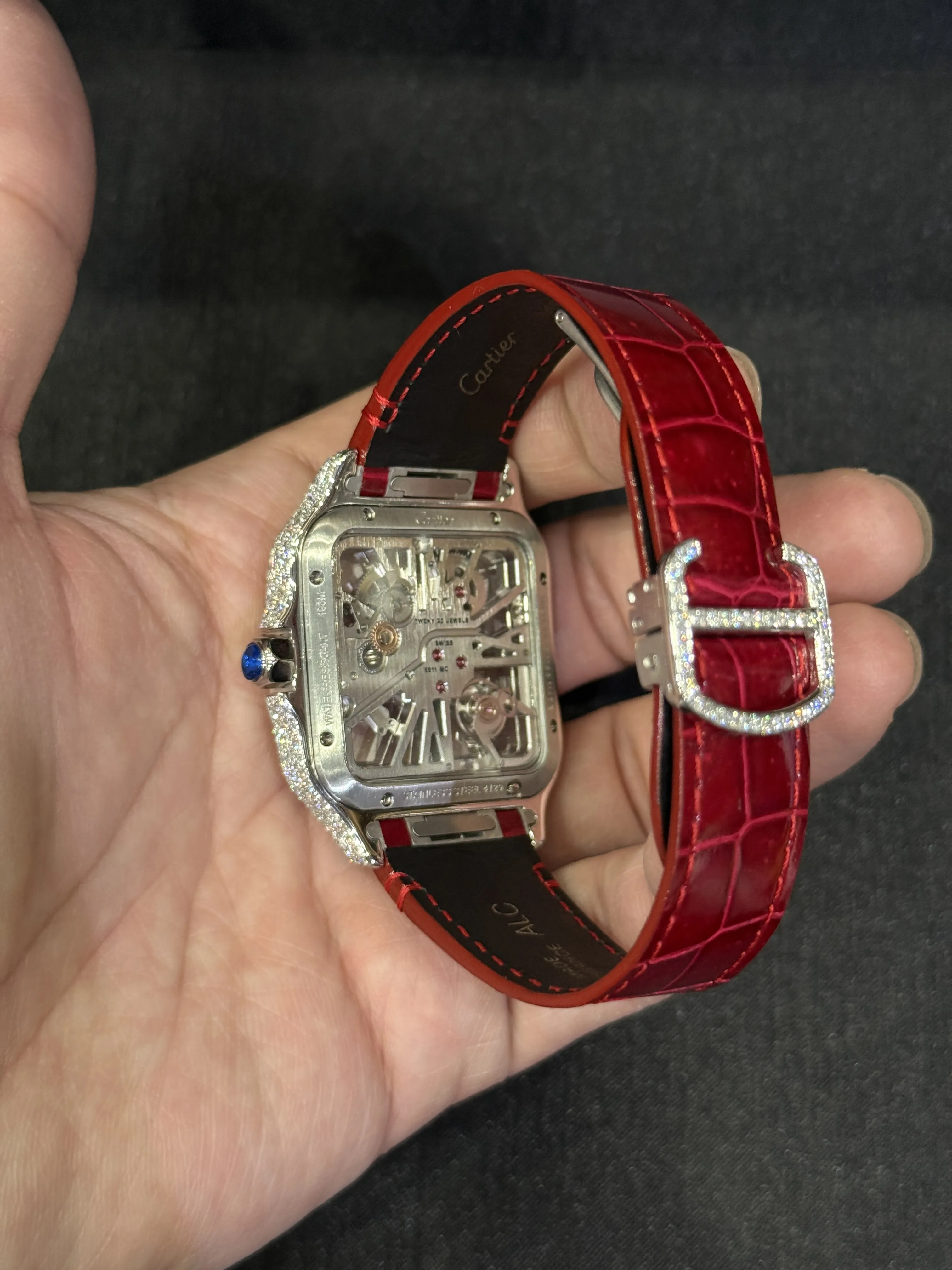 Cartier Santos Skeleton Silver-tone Watch 0523 D877519871 — view 6