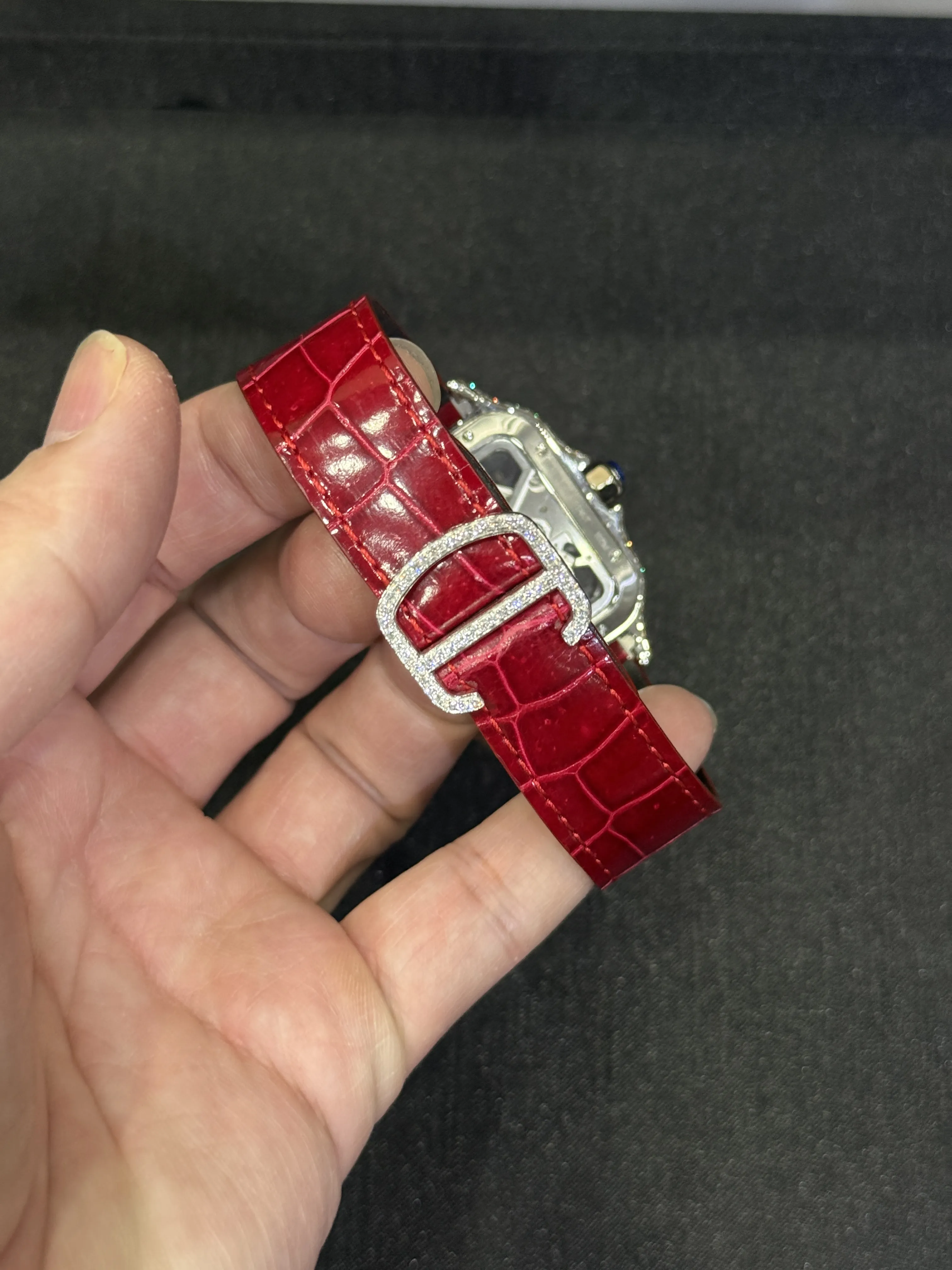 Cartier Santos Skeleton Silver-tone Watch 0523 D877519871 — view 7