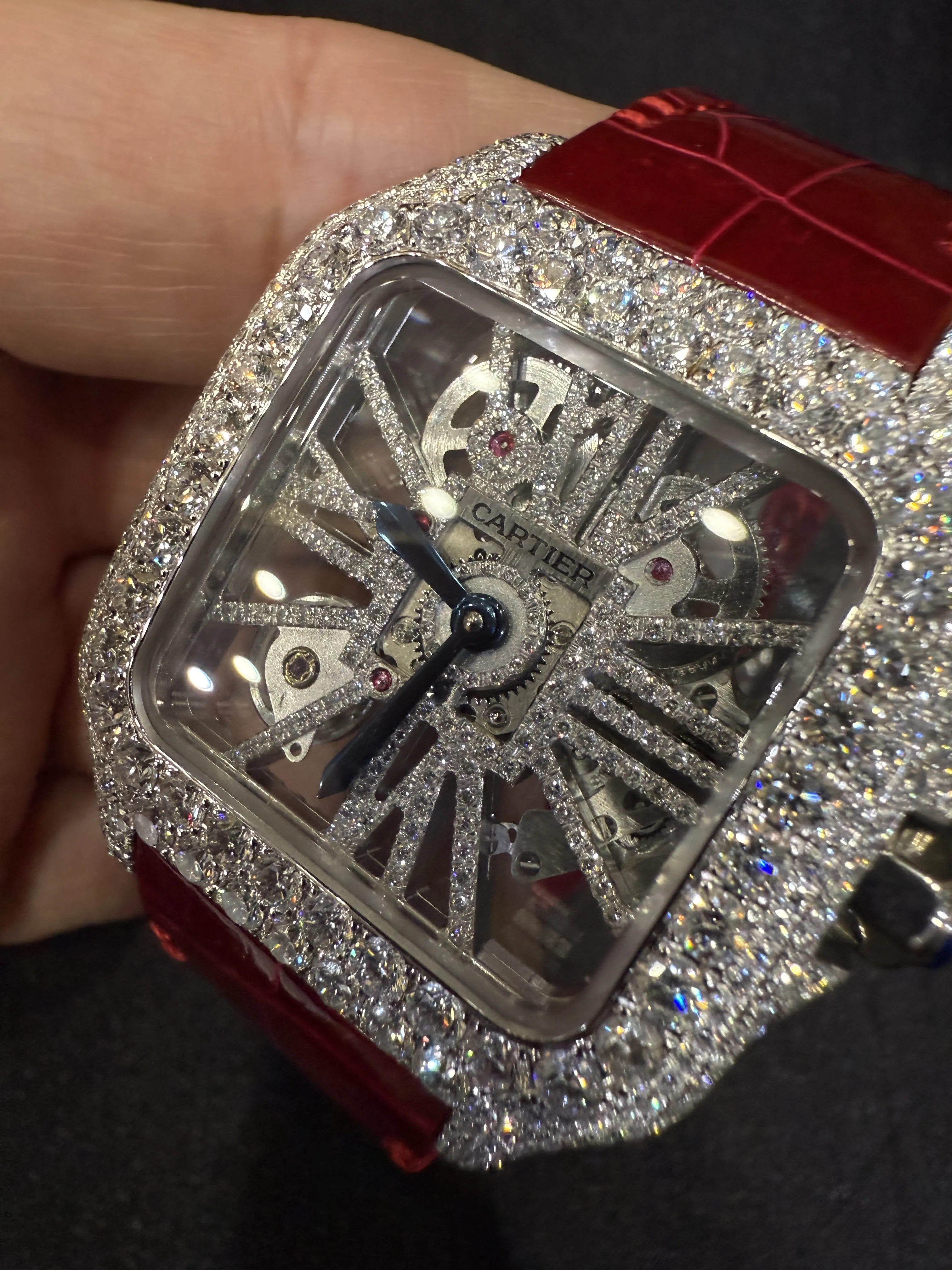 Cartier Santos Skeleton Silver-tone Watch 0523 D877519871 — view 8