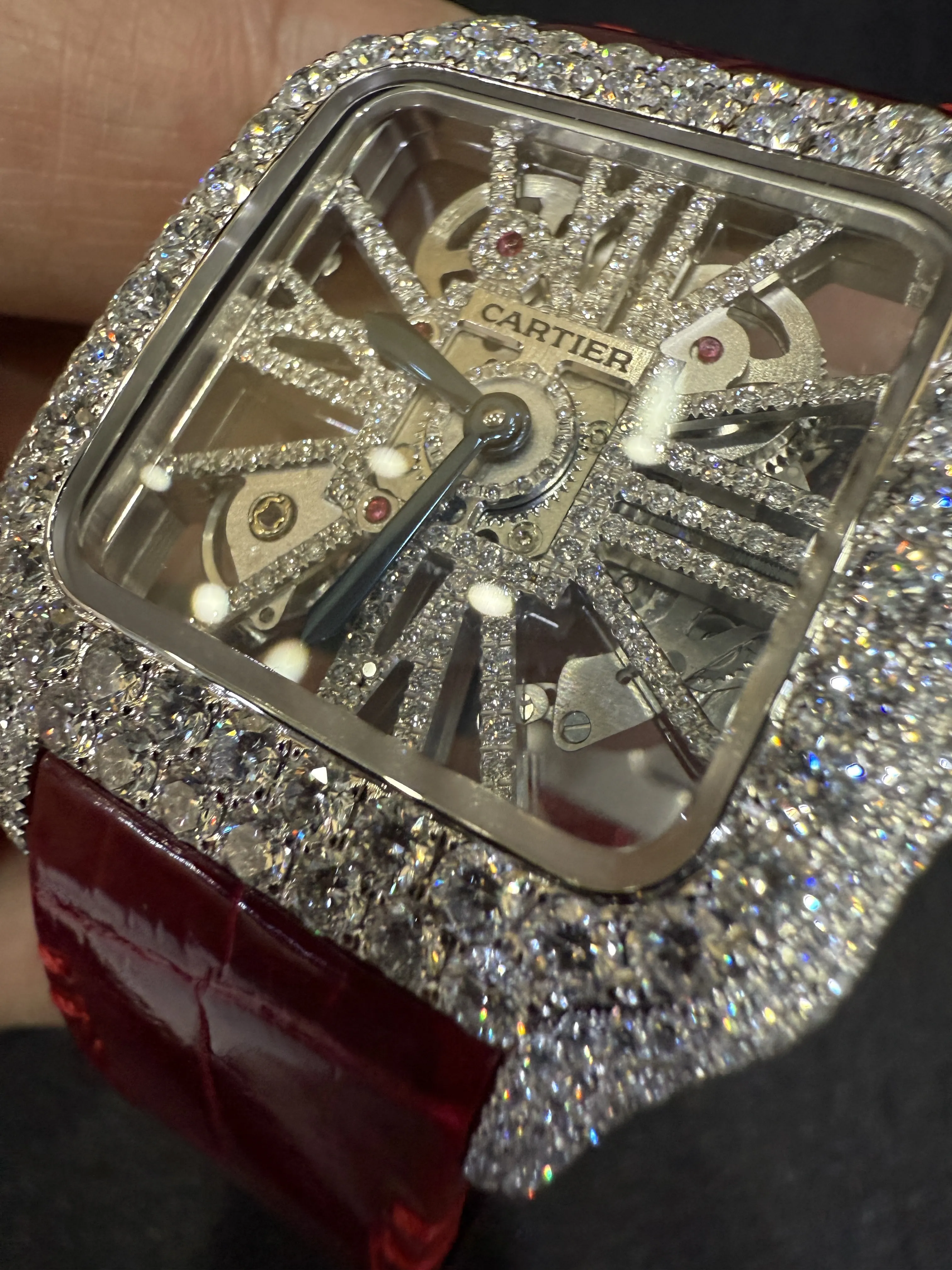 Cartier Santos Skeleton Silver-tone Watch 0523 D877519871 — view 9