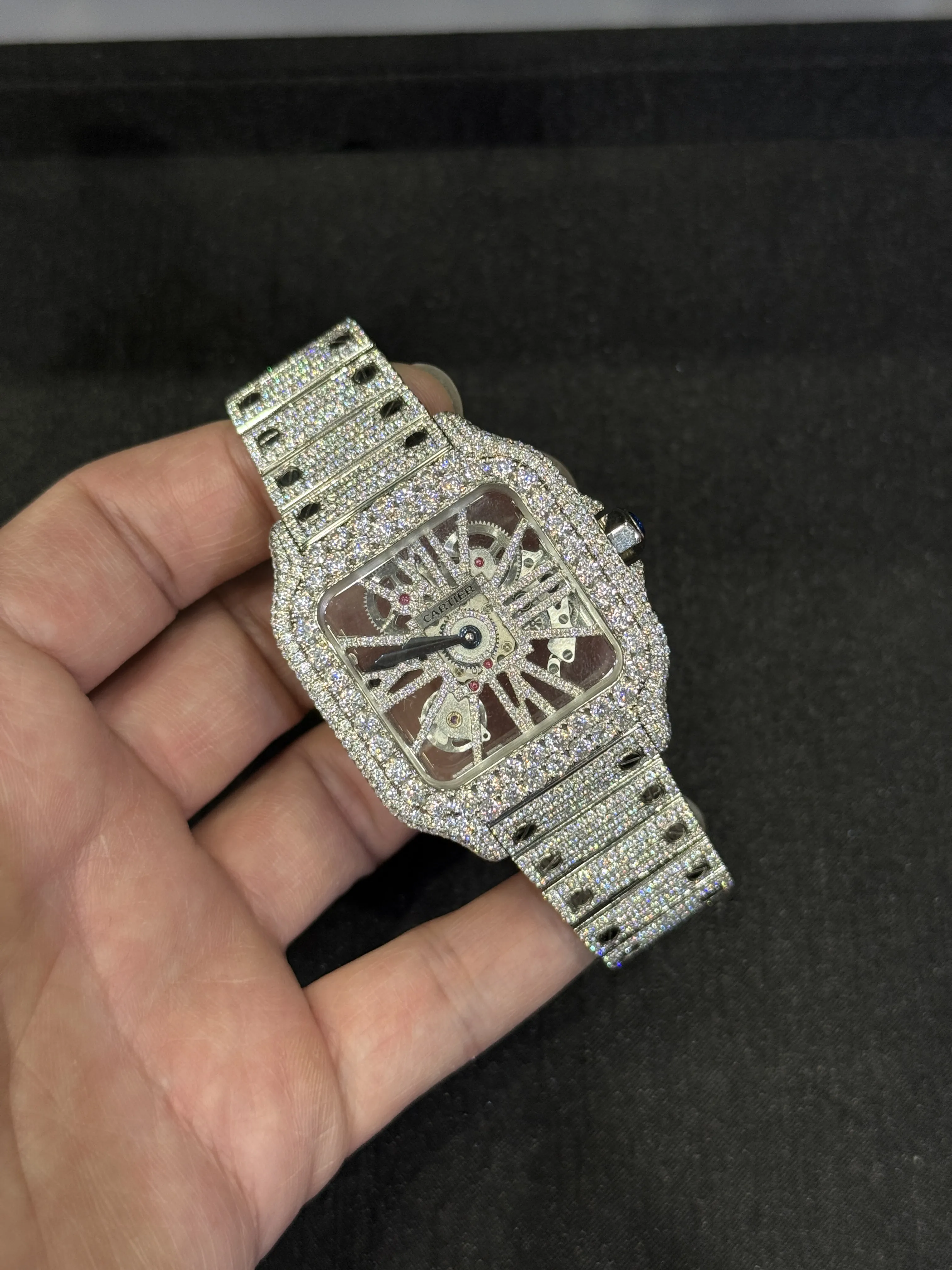 Cartier Santos Skeleton Silver-tone Watch 0525 D1215019873 — view 2