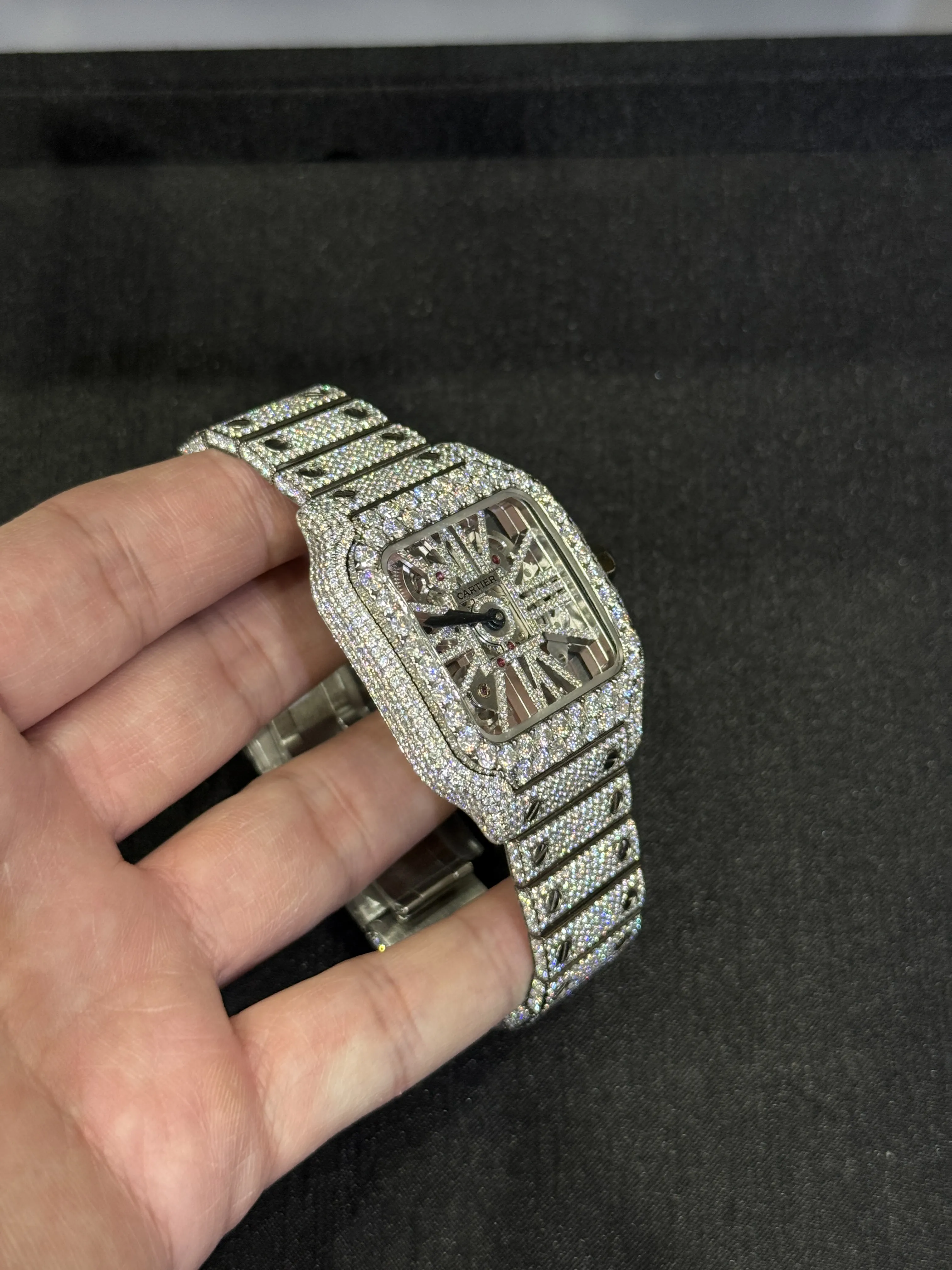 Cartier Santos Skeleton Silver-tone Watch 0525 D1215019873 — view 3