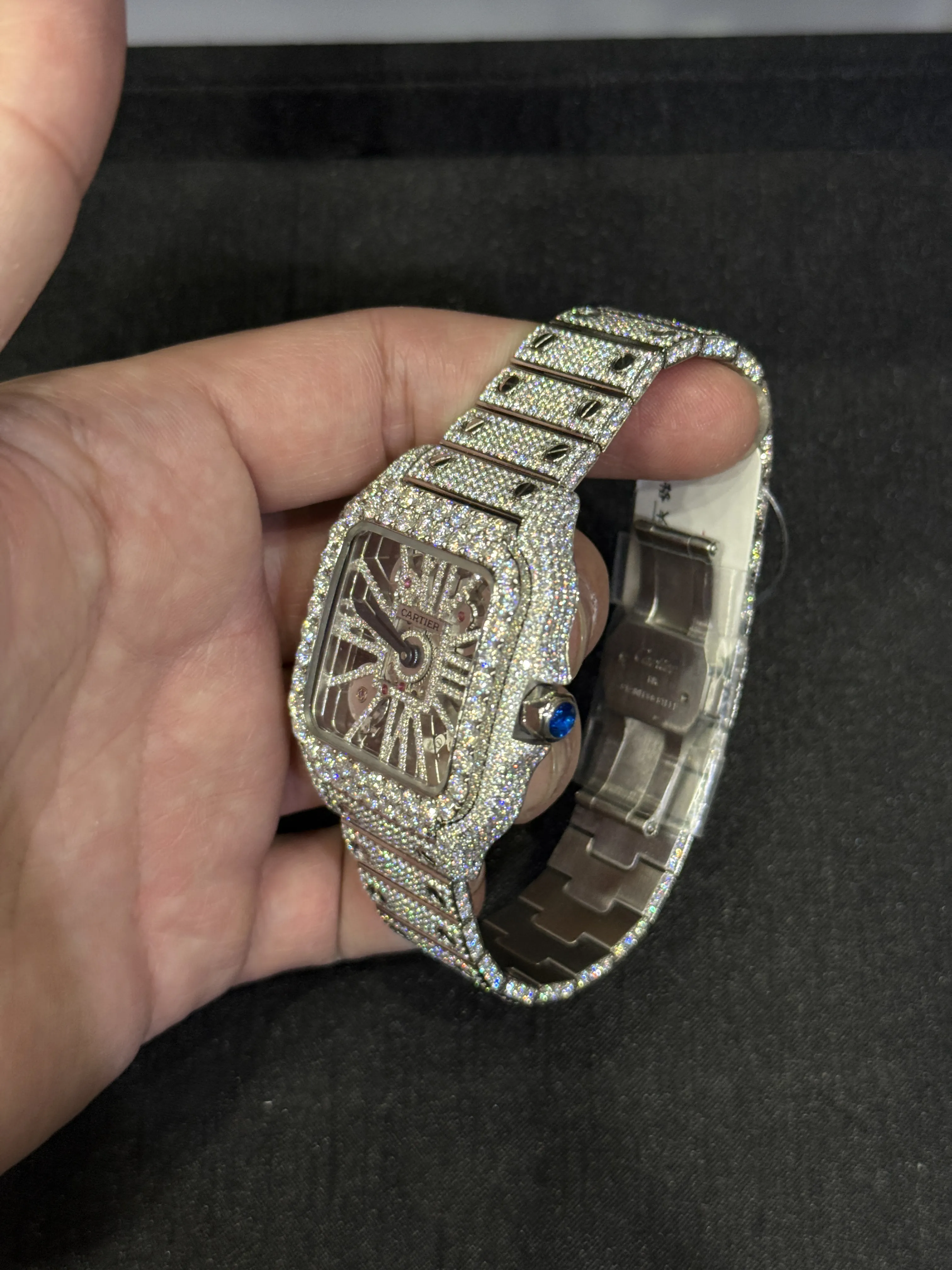 Cartier Santos Skeleton Silver-tone Watch 0525 D1215019873 — view 4