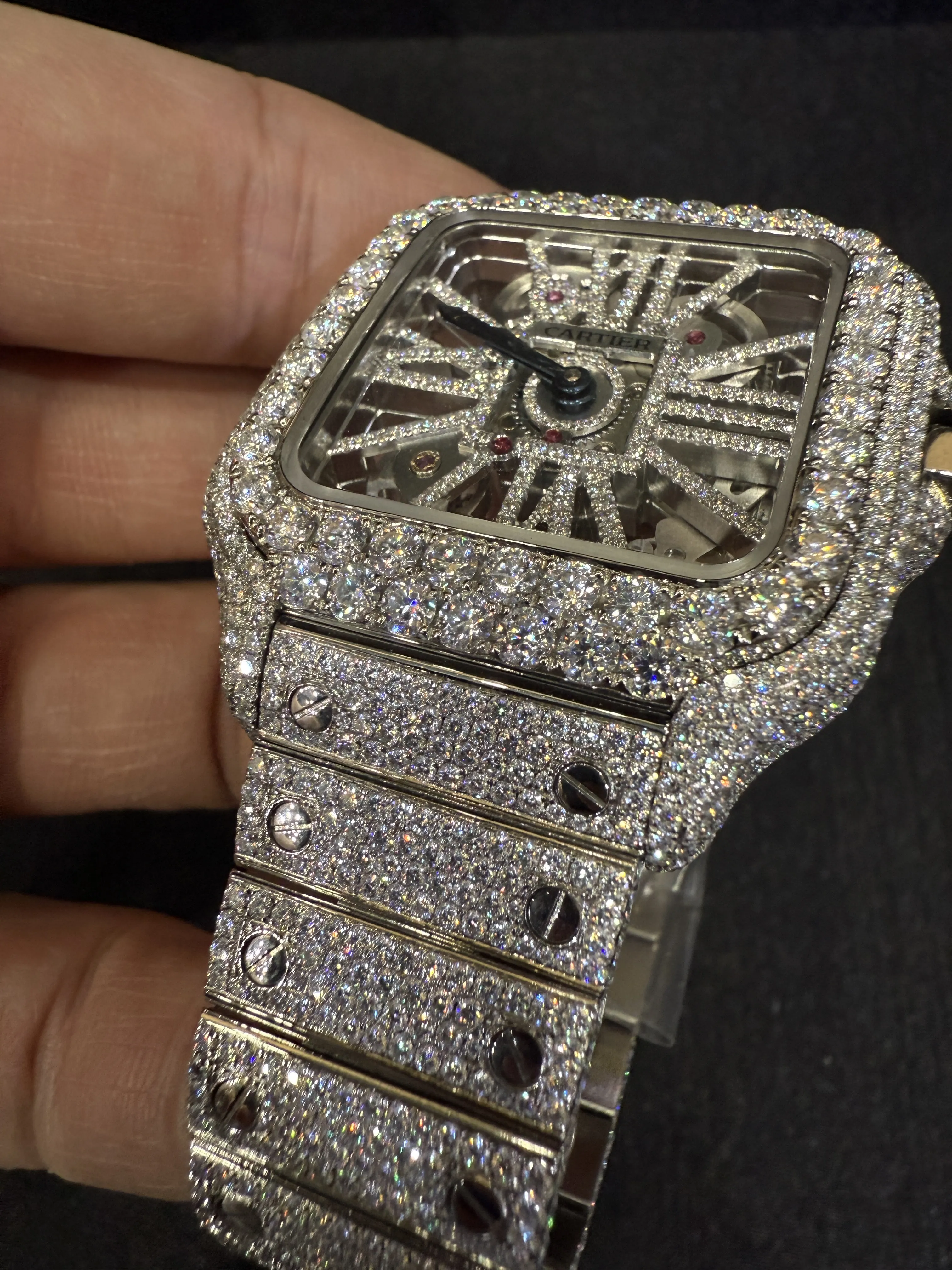 Cartier Santos Skeleton Silver-tone Watch 0525 D1215019873 — view 9