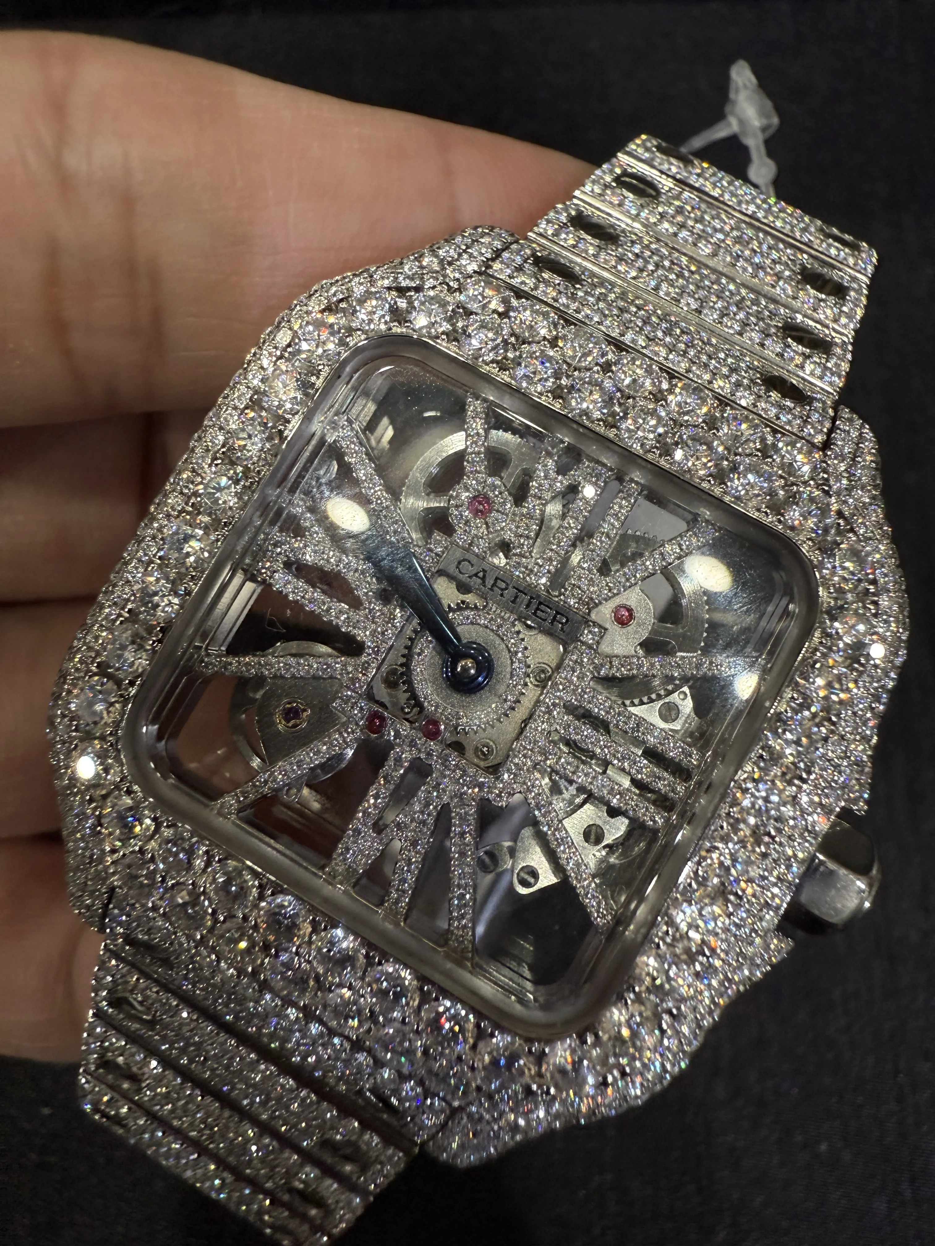 Cartier Santos Skeleton Silver-tone Watch 0525 D1215019873 — view 11