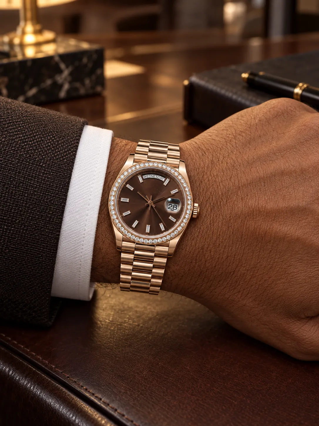 Rolex Day-Date Rose Gold-tone Watch 0544 D675019878