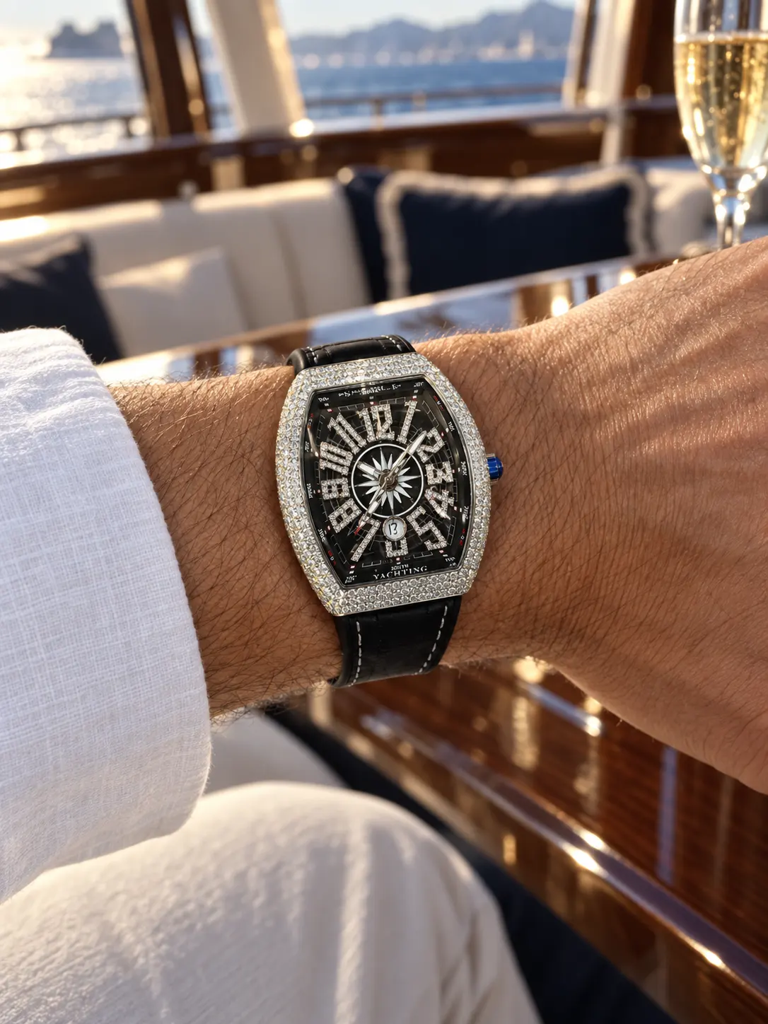 Franck Muller Vanguard Yachting Silver-tone Watch 0555 D877519883