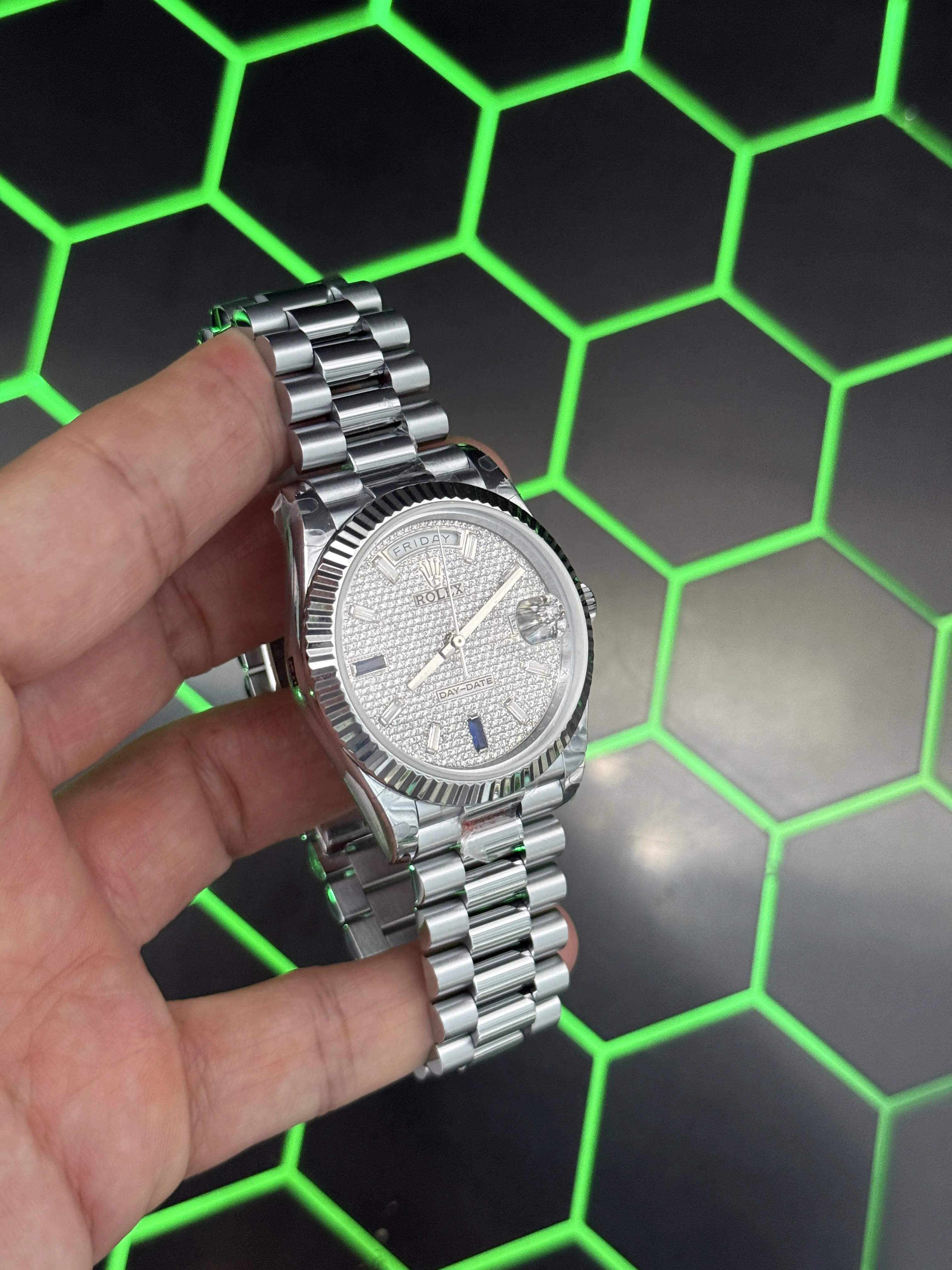 Rolex Day-Date Silver-tone Watch 0602 D607519901 — view 3