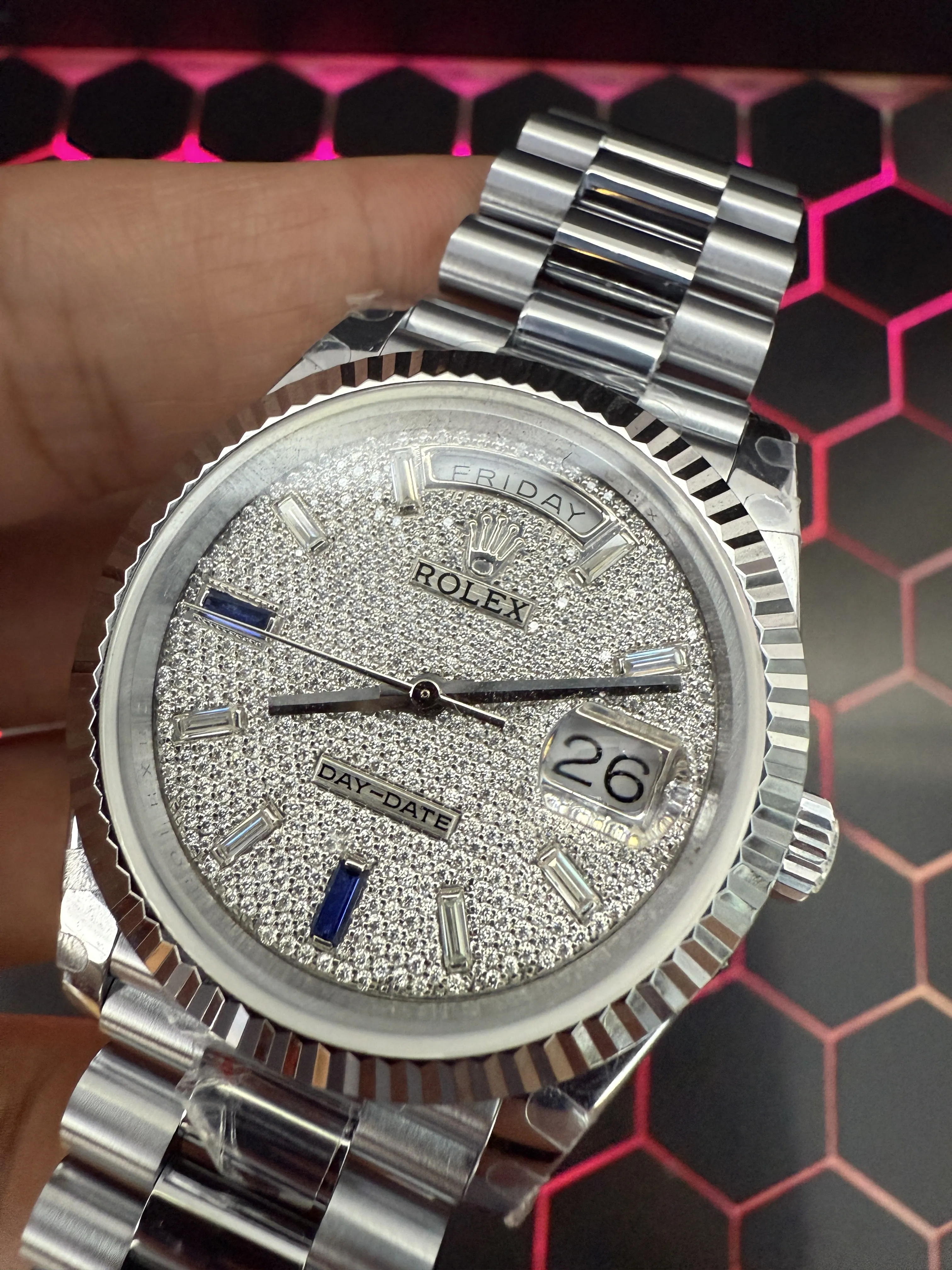 Rolex Day-Date Silver-tone Watch 0602 D607519901 — view 8