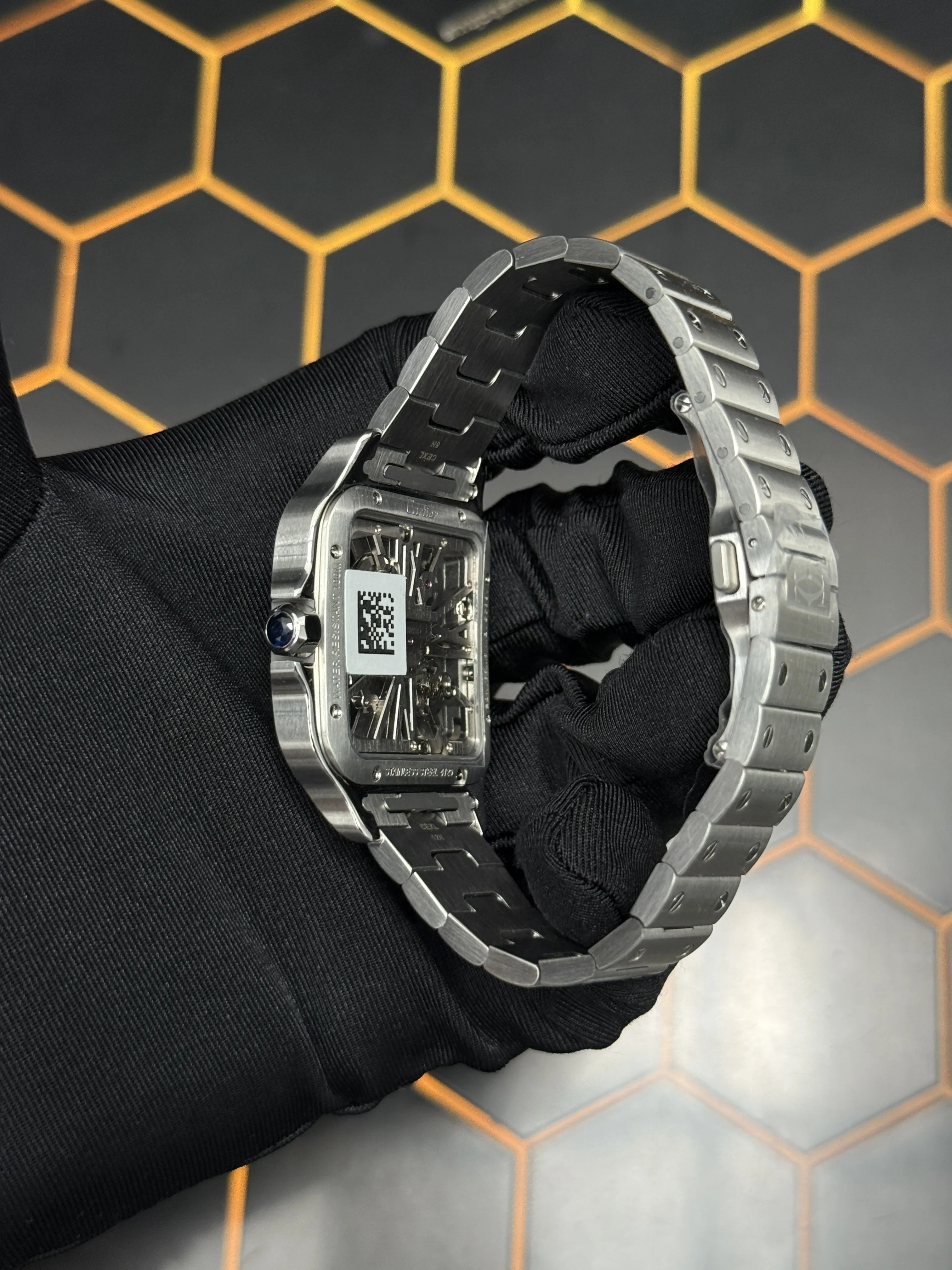 Cartier Santos Skeleton Silver-tone Watch 0604 D459019902 — view 7