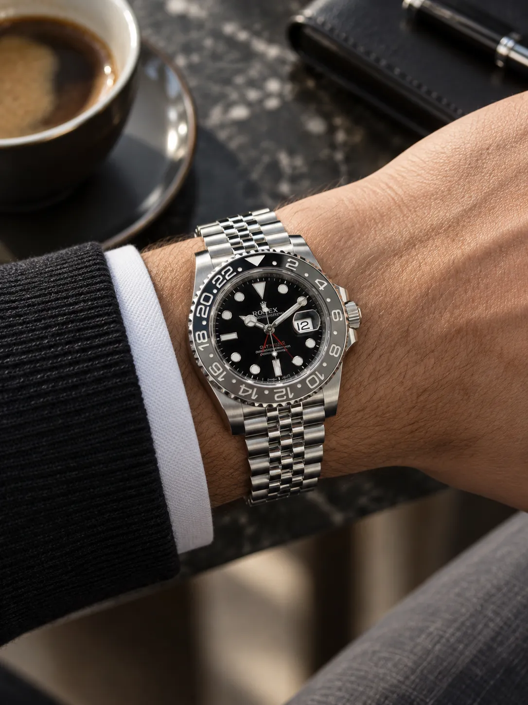 Rolex GMT-Master II Silver-tone Watch 0614 D459019906