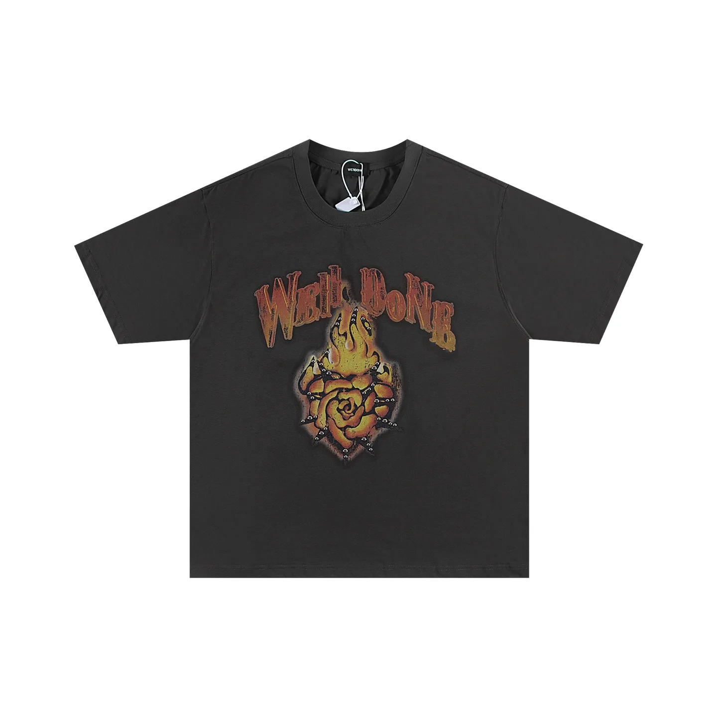 Flame Rose Graphic Oversized T-Shirt D10511800 — view 2