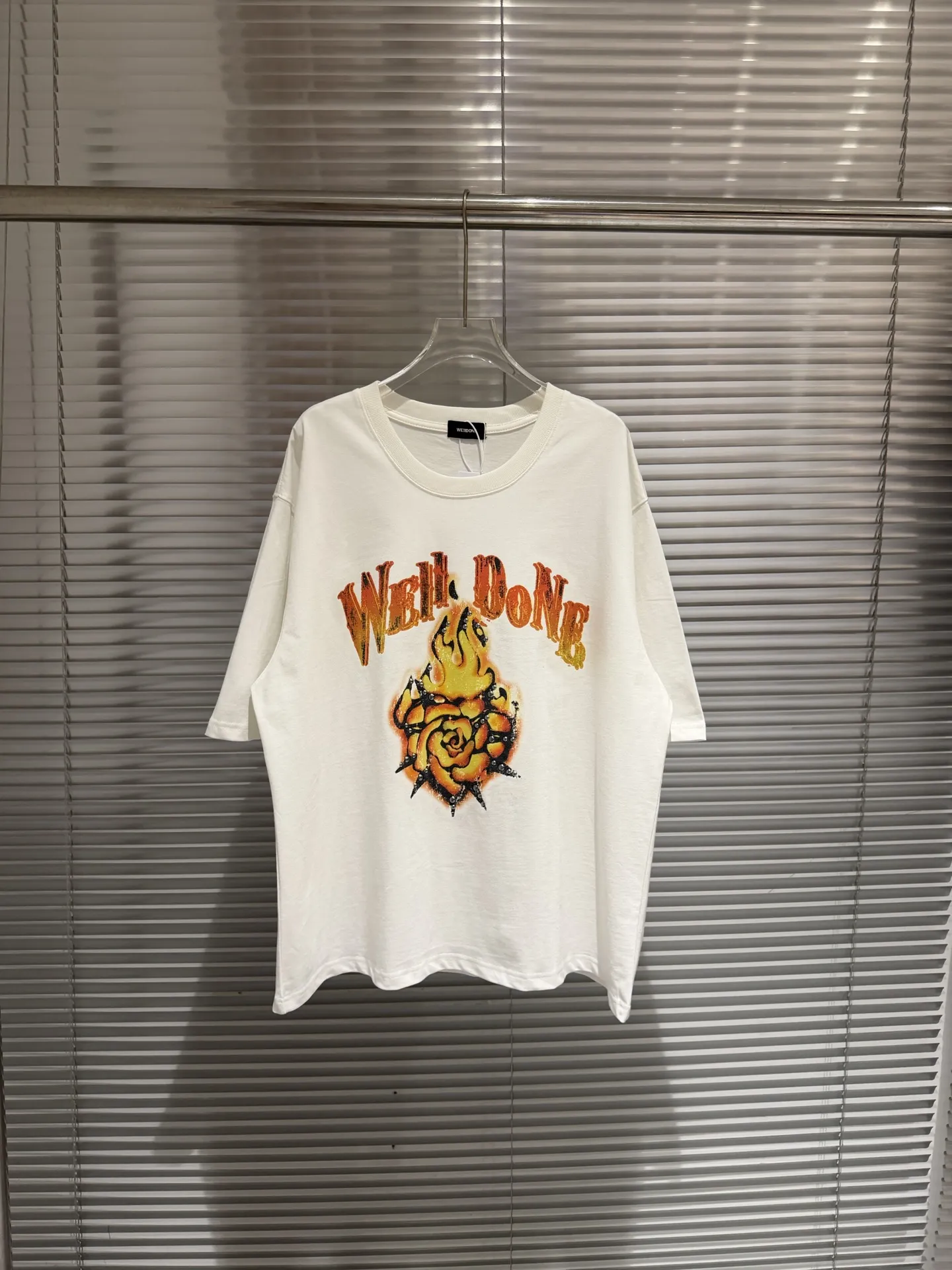Flame Rose Graphic Oversized T-Shirt D10511799 — view 4