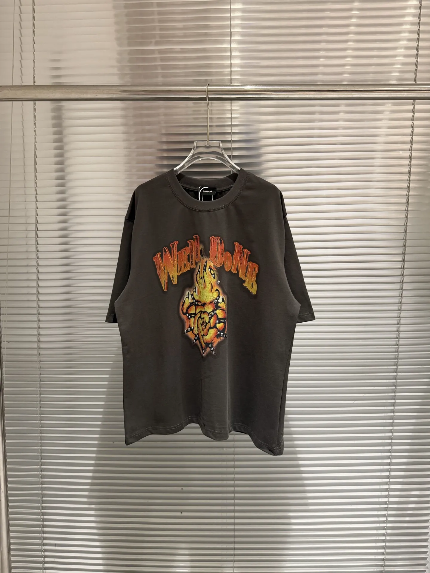 Flame Rose Graphic Oversized T-Shirt D10511799 — view 9