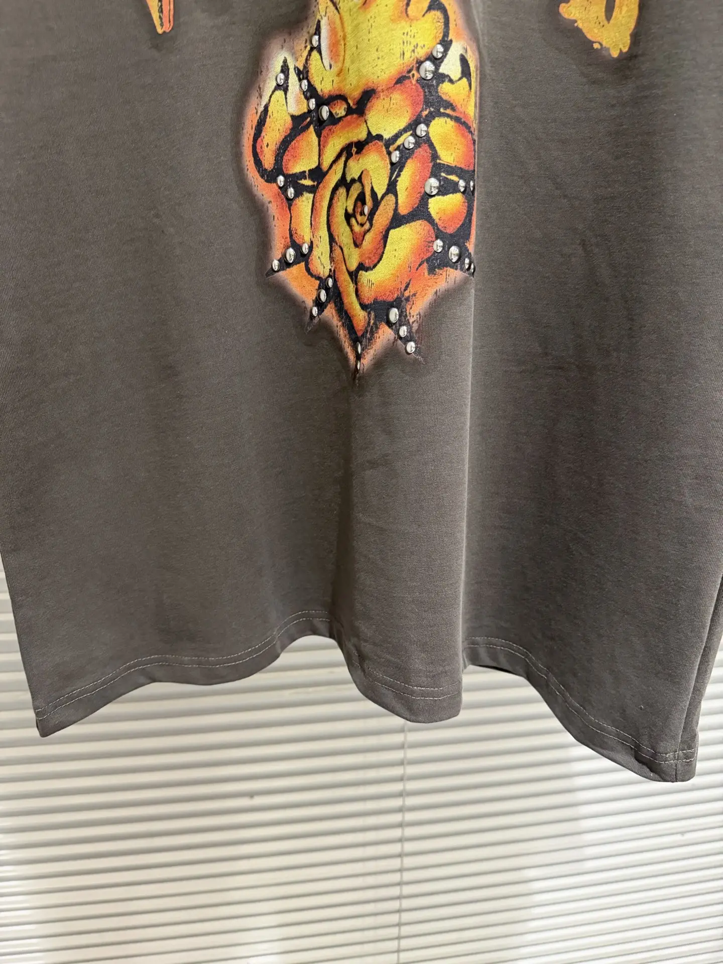 Flame Rose Graphic Oversized T-Shirt D10511799 — view 12